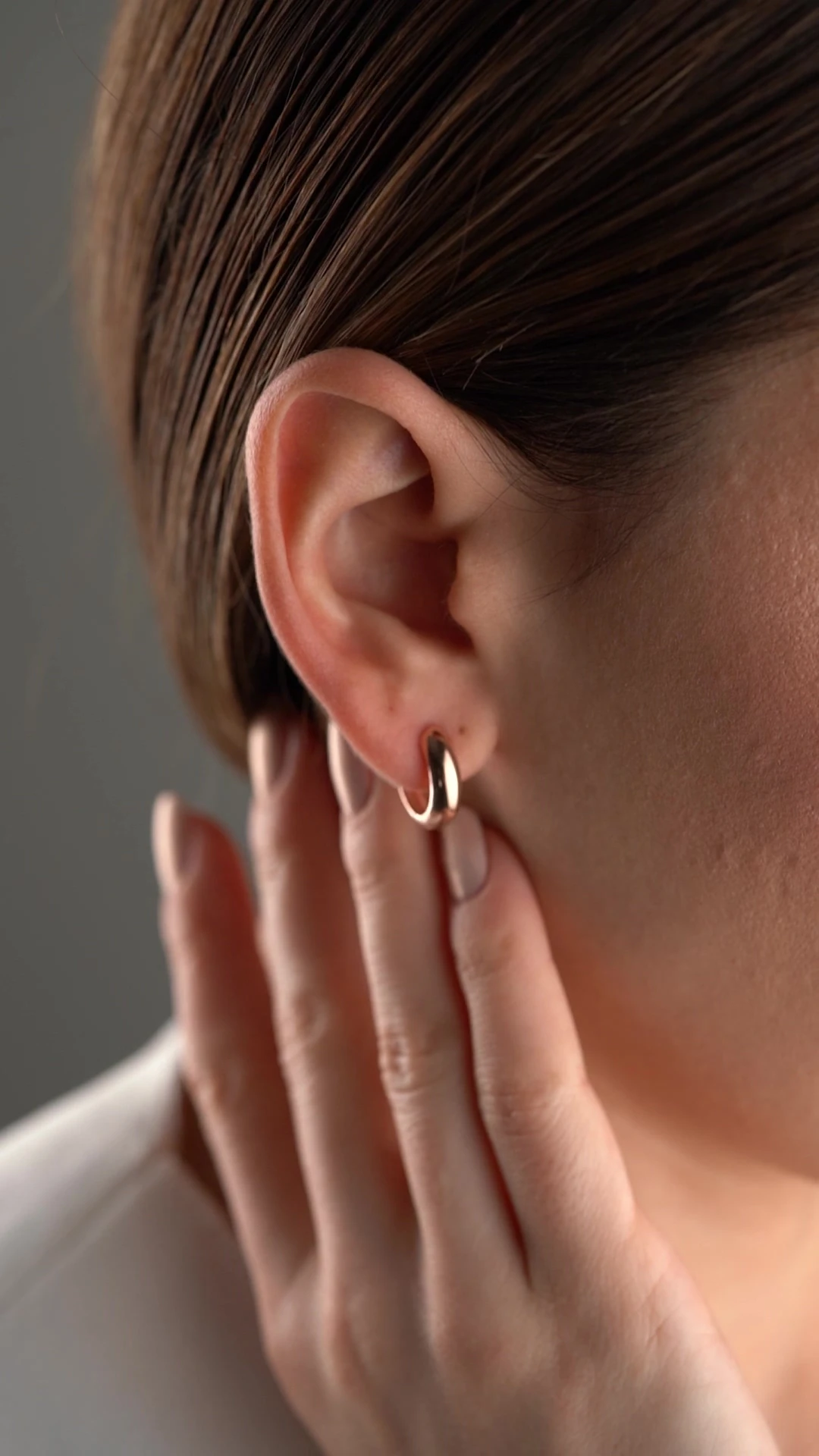 Gümüş Minik Halka Küpe