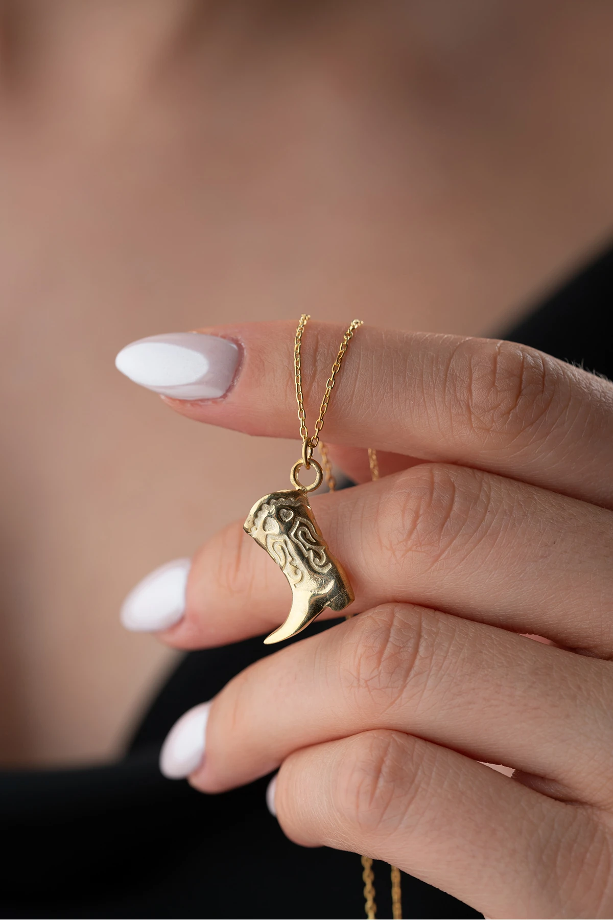 Gümüş Kovboy Çizmesi Kolye