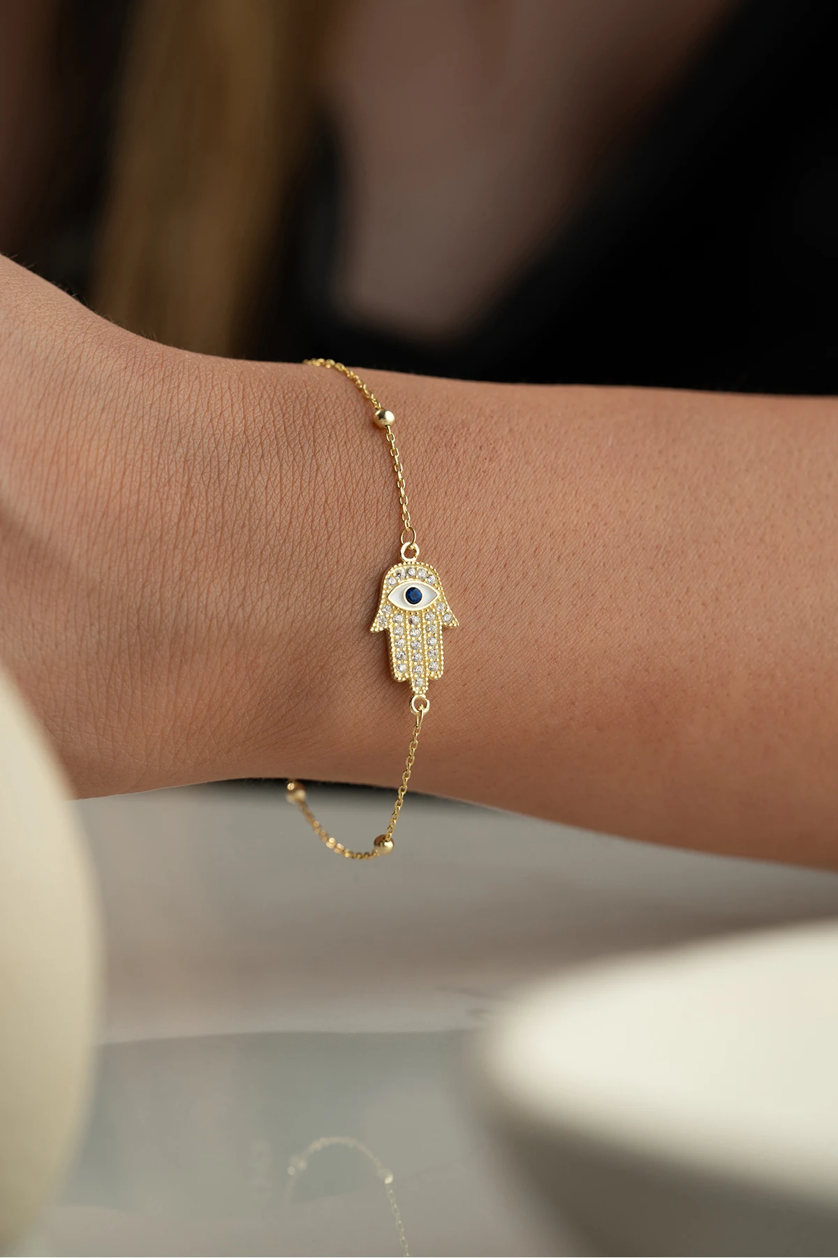 Gümüş Fatma Eli Bileklik