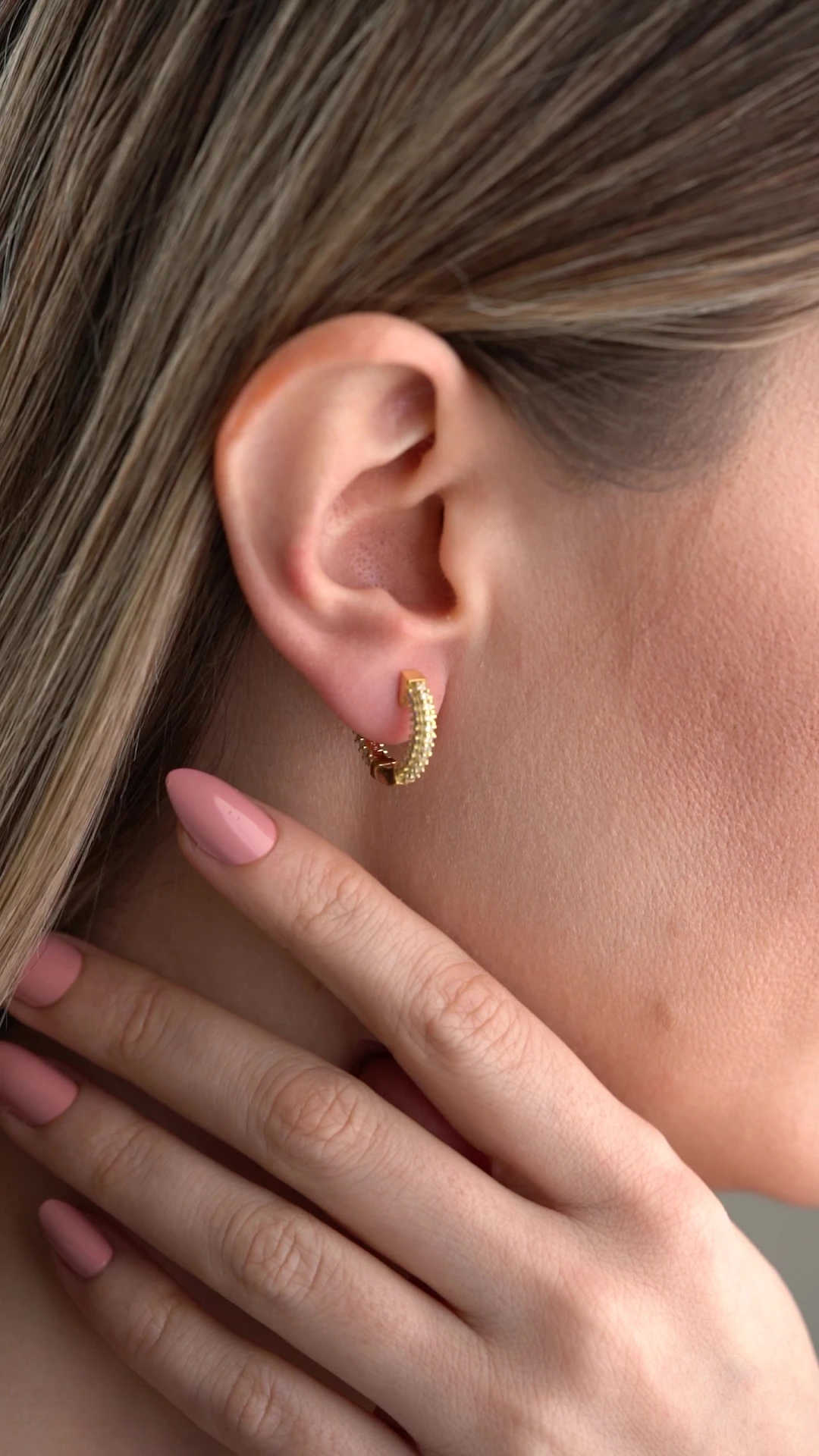 Gümüş Taşsız Kalp Küpe