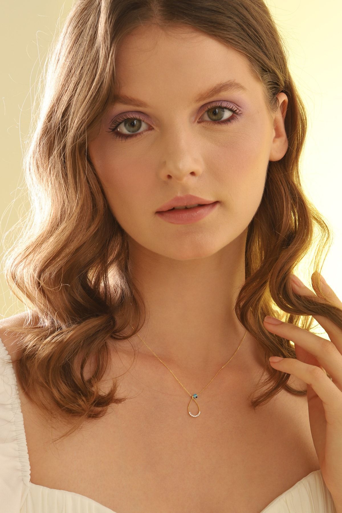 Nazar Boncuklu Damla Kolye