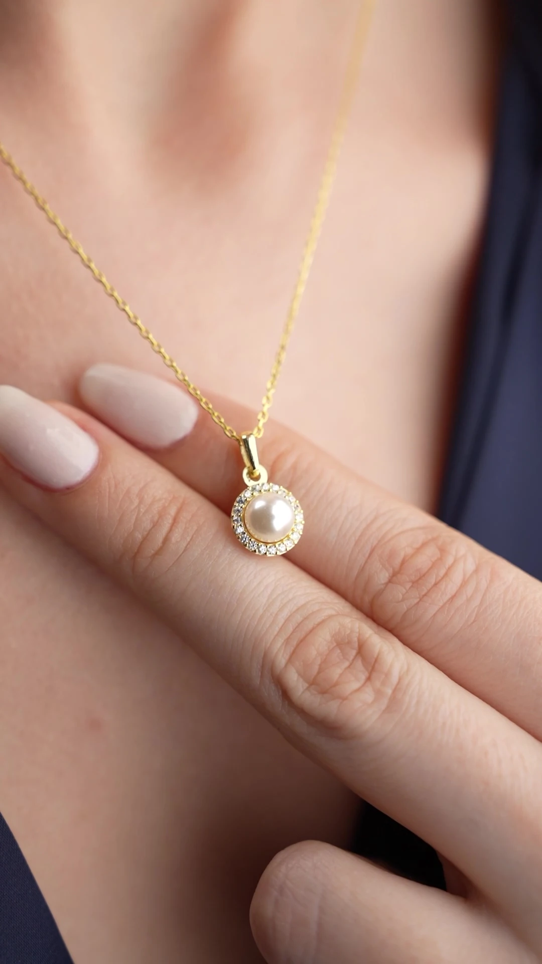 Gümüş İnci Model Kolye