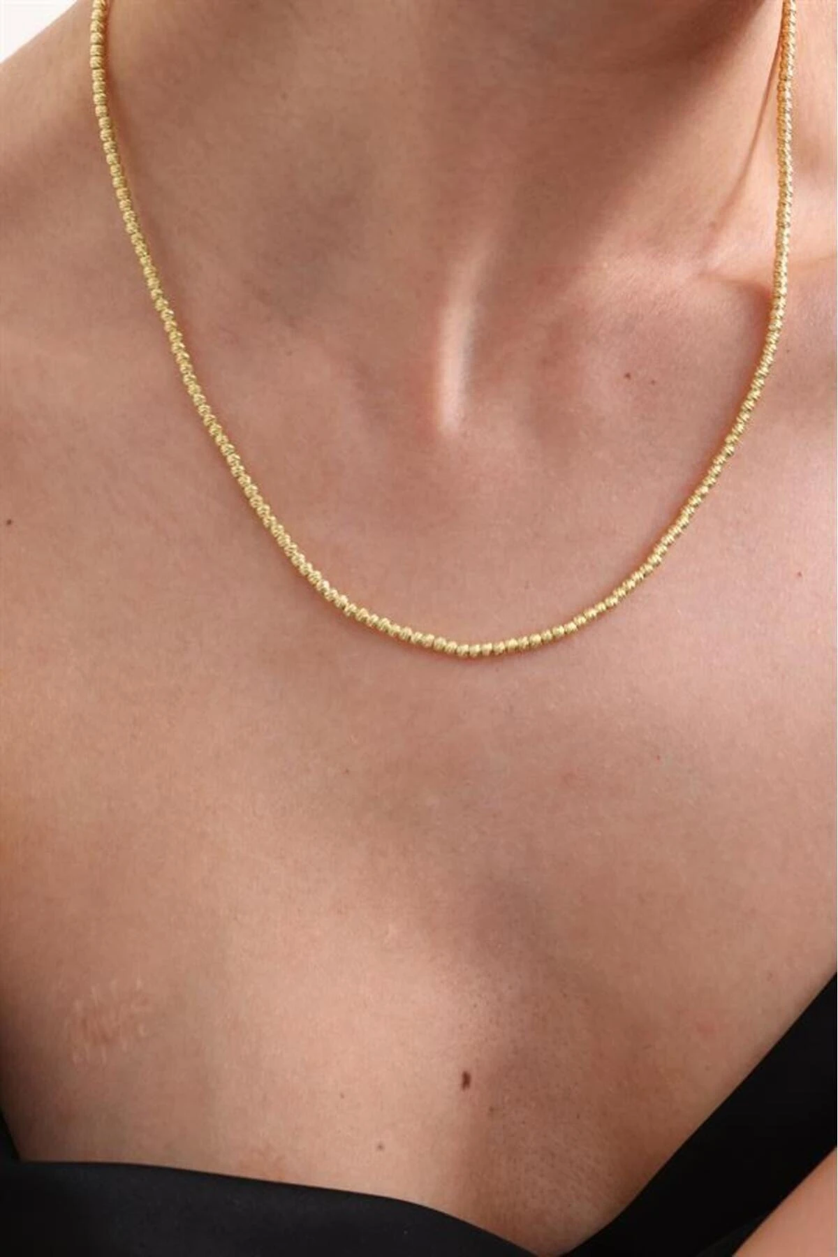 Gold Dorika Toplu Gümüş Kolye