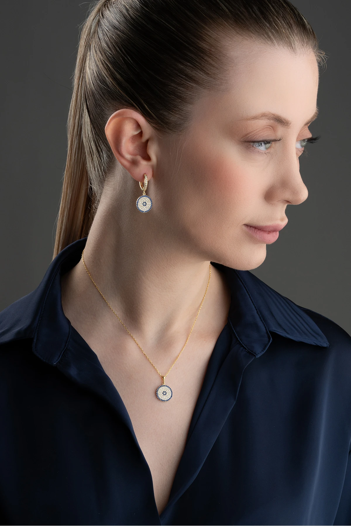 Gümüş Nazarlı Takı Seti