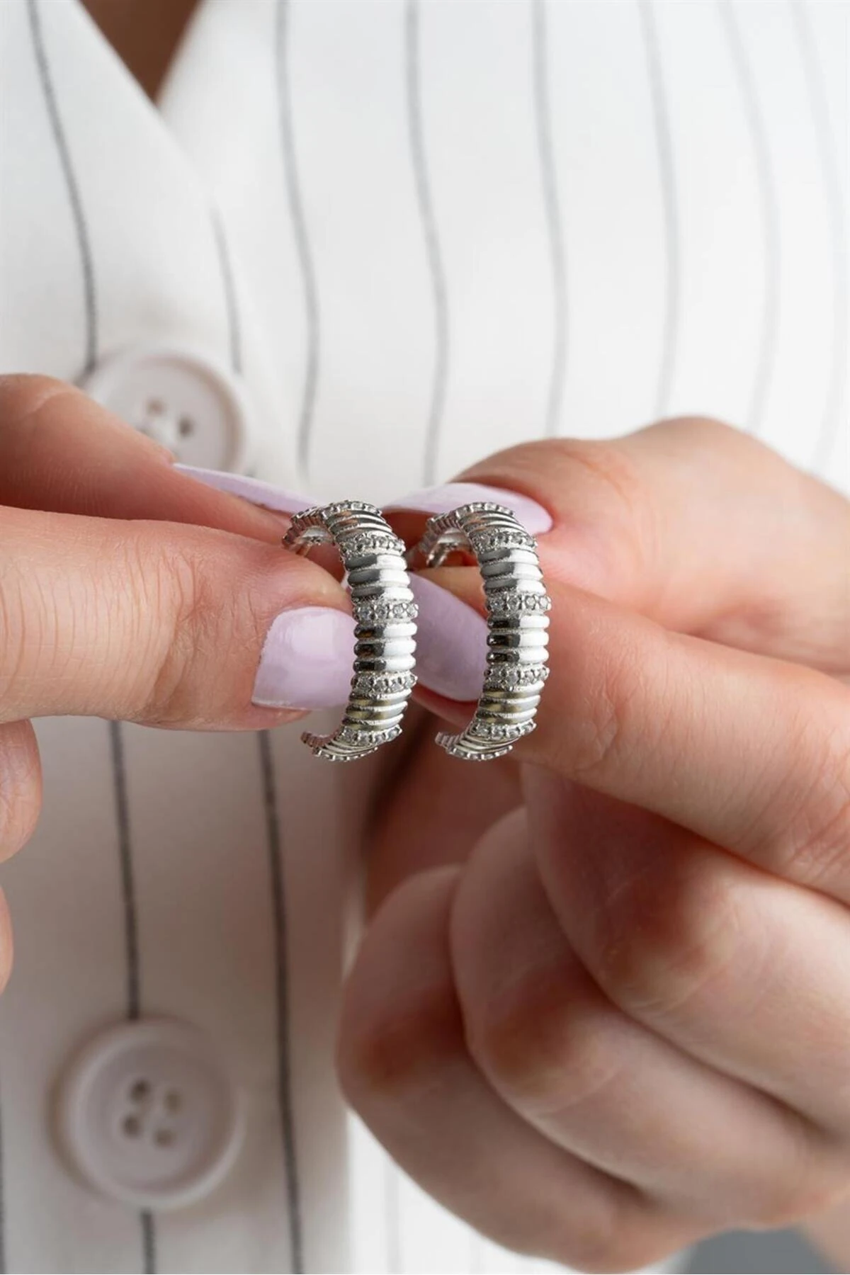 Halka Gümüş Küpe