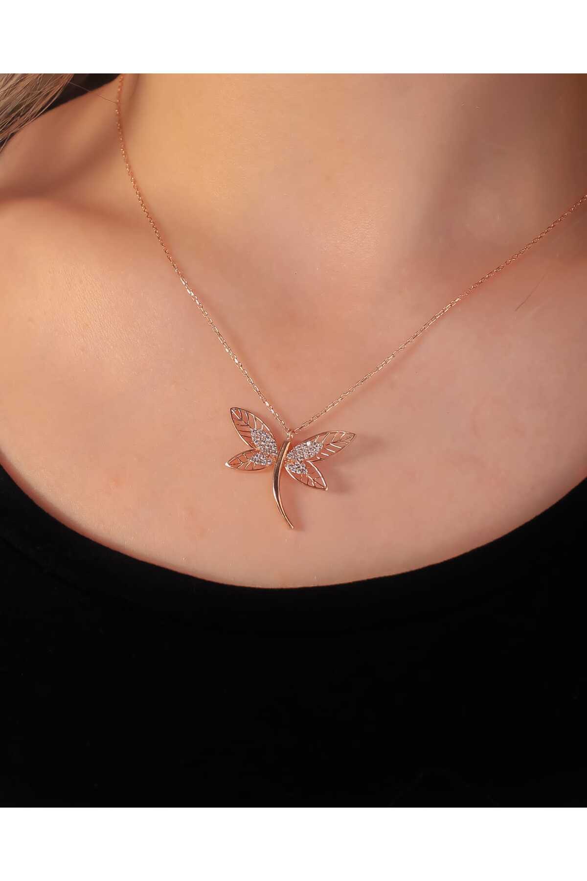 Rose Gümüş Yusufçuk Kolye