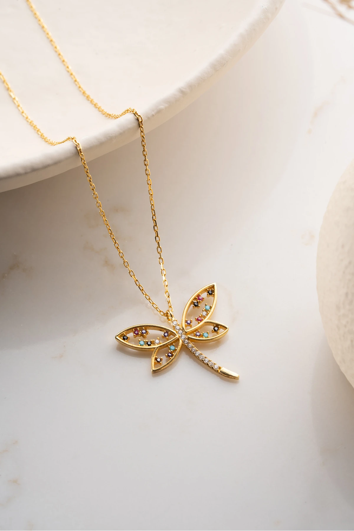 Gümüş Yusufçuk Kolye