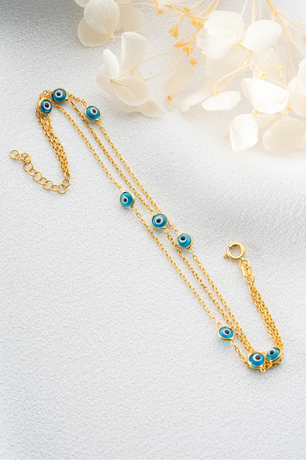 Gümüş Nazarlı Bileklik