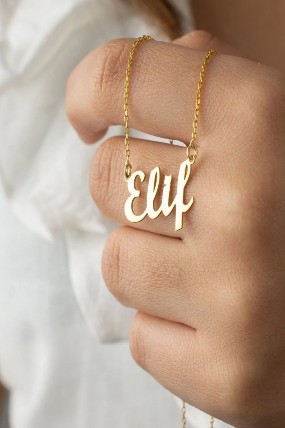 Gümüş Kişiye Özel Isimli Kolye