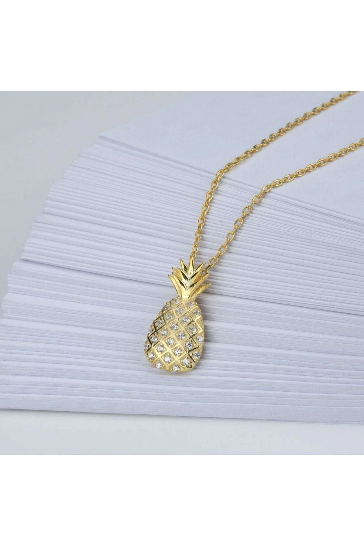 Gümüş Ananas Kolye