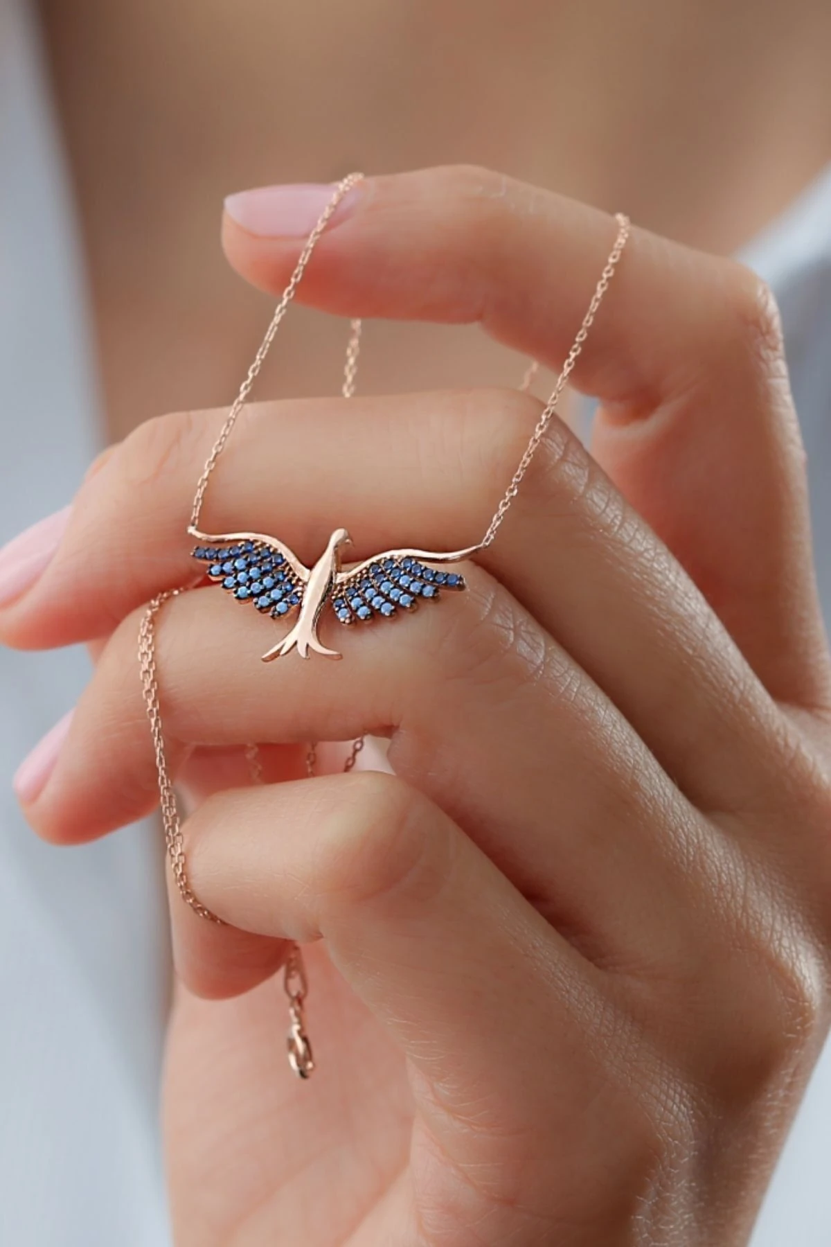 Gümüş Anka Kuşu Kolye