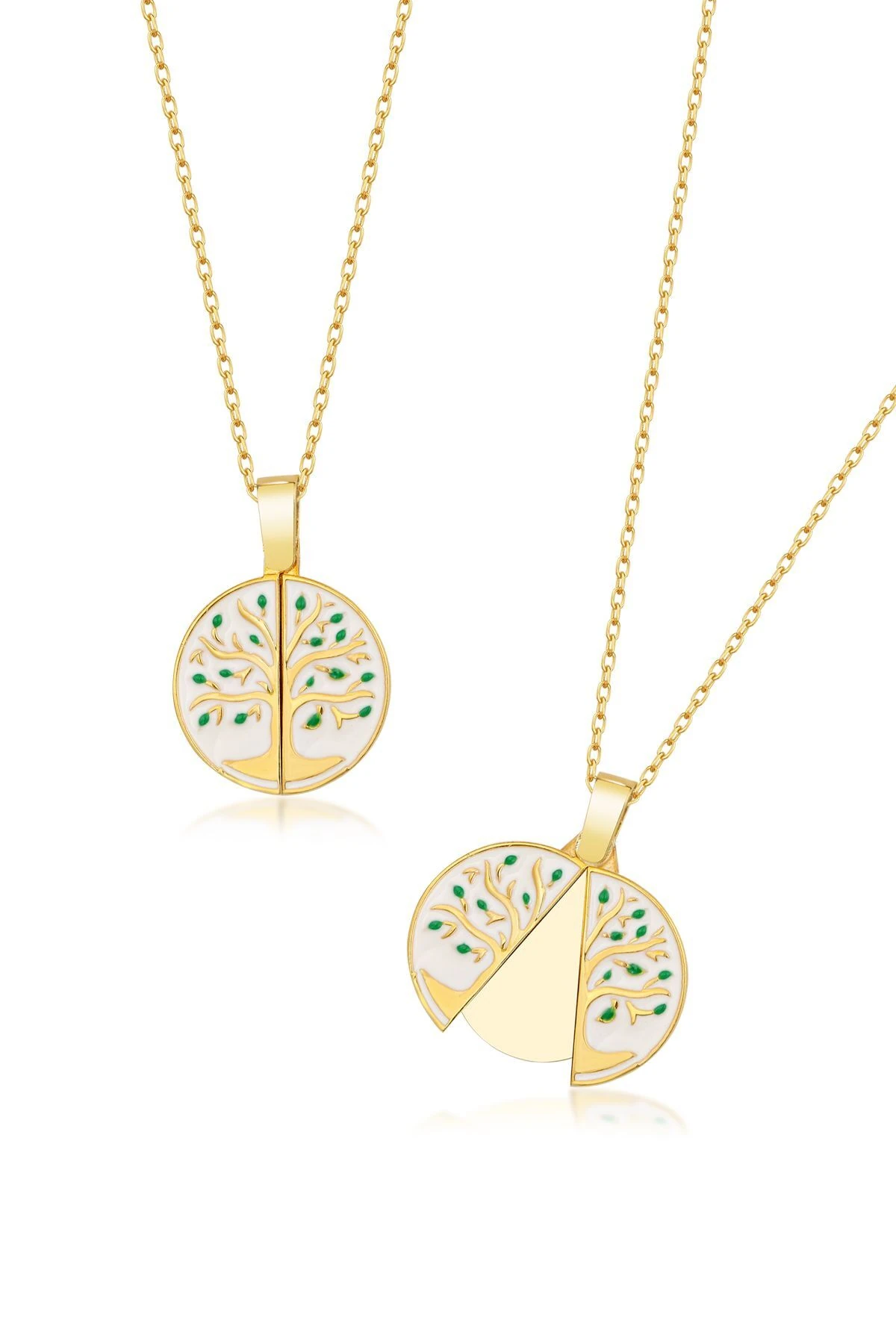 Gümüş Kişiye Özel Isimli Açılabilen Hayat Ağacı Kolye