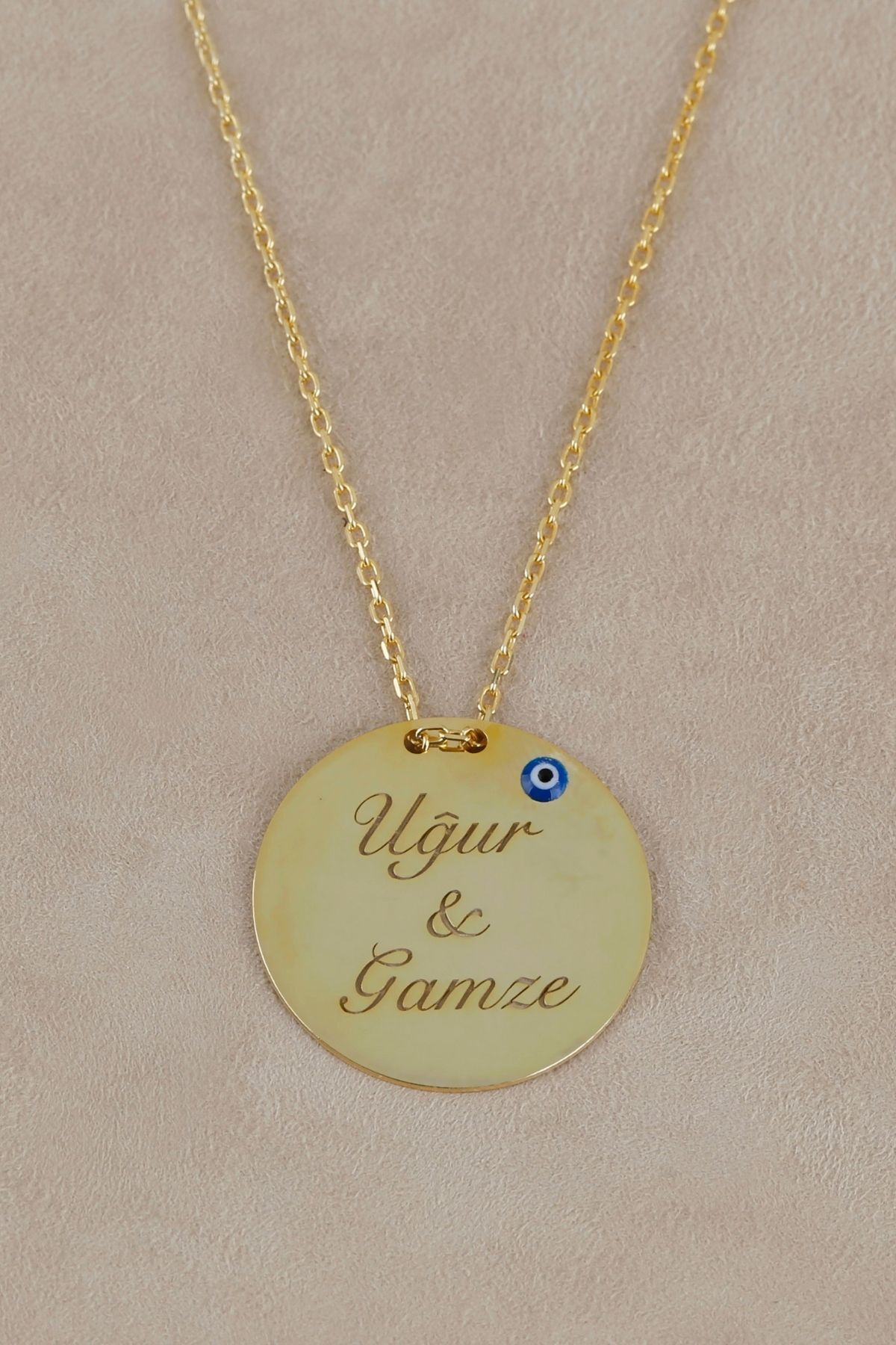 Gümüş Kişiye Özel Harfli Halka Kolye