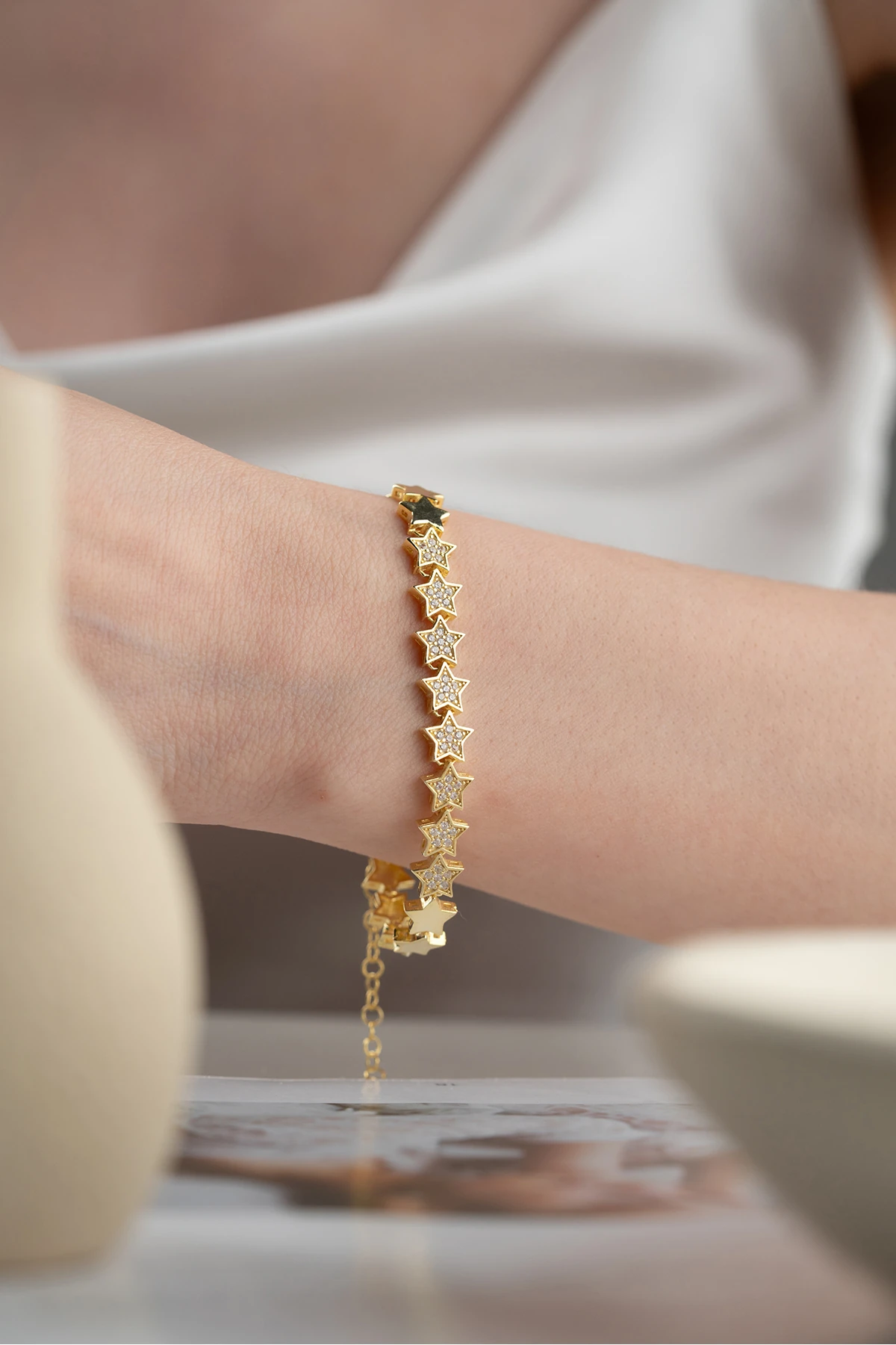 Gümüş Yıldız Model Bileklik