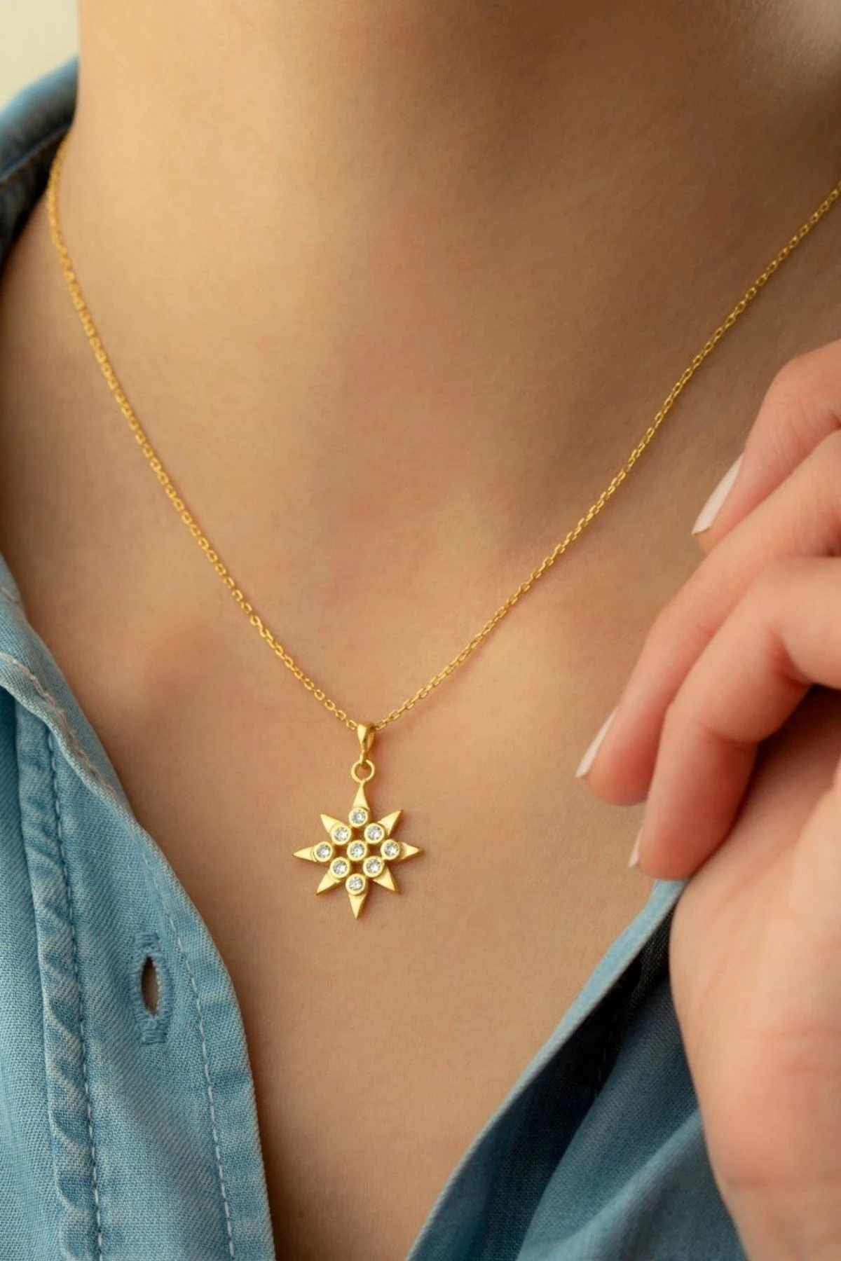 Gümüş Yıldız Kolye