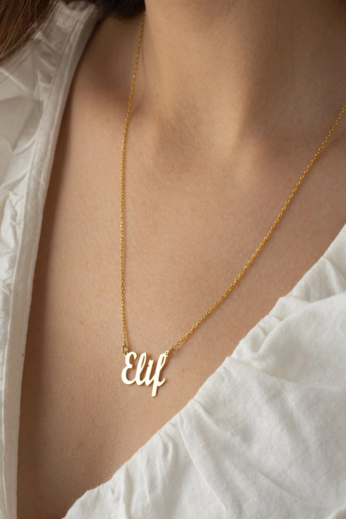 Gümüş Kişiye Özel Isimli Kolye