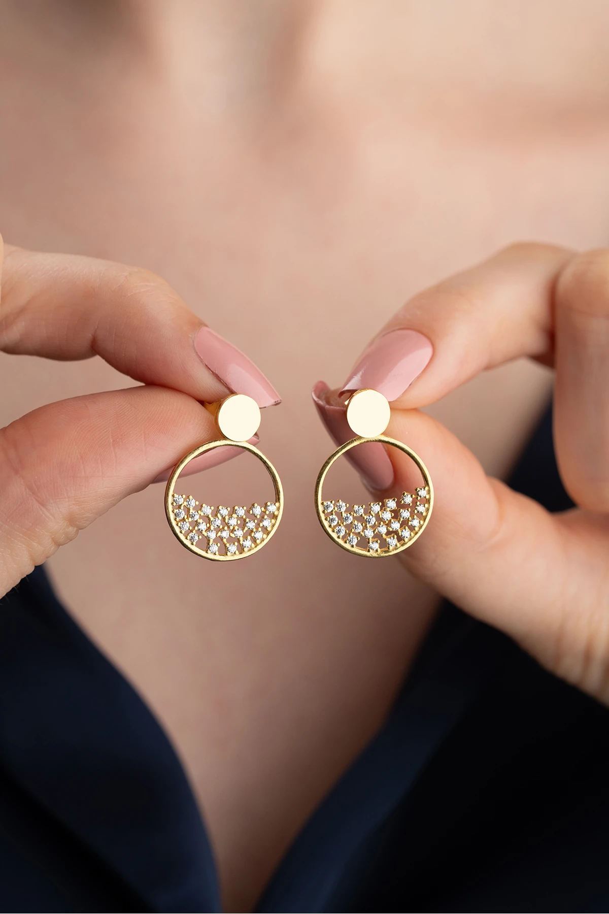 Gümüş Trend Model Küpe