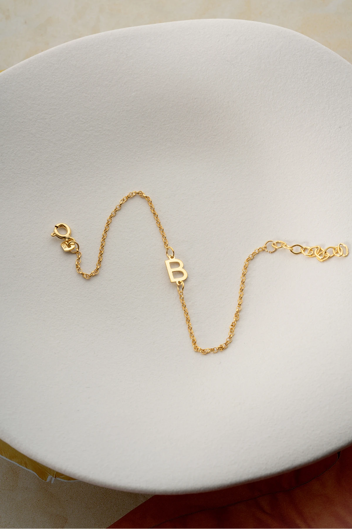 Gümüş Gold Kişiye Özel Harf Bileklik