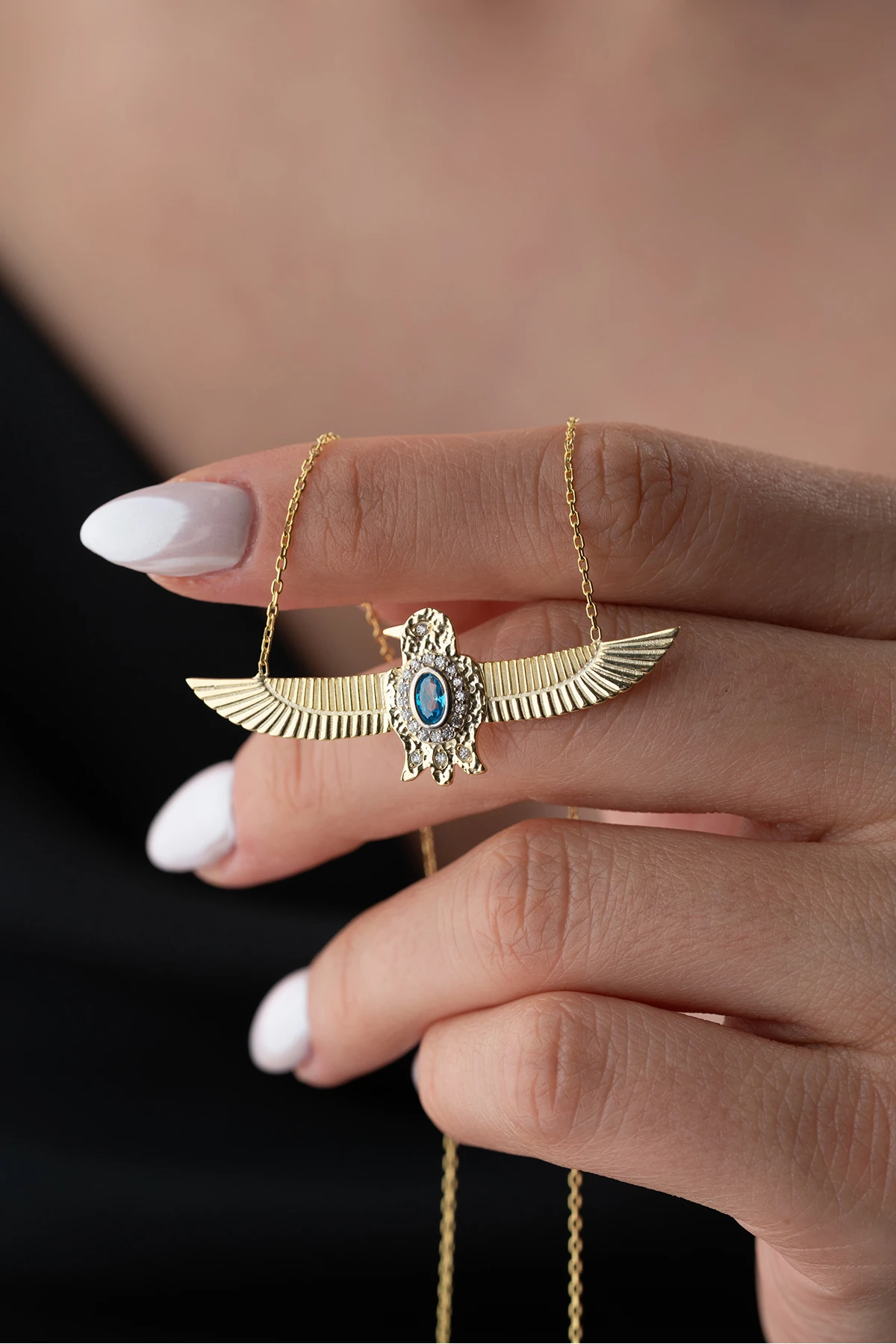 Gümüş Kartal Kolye