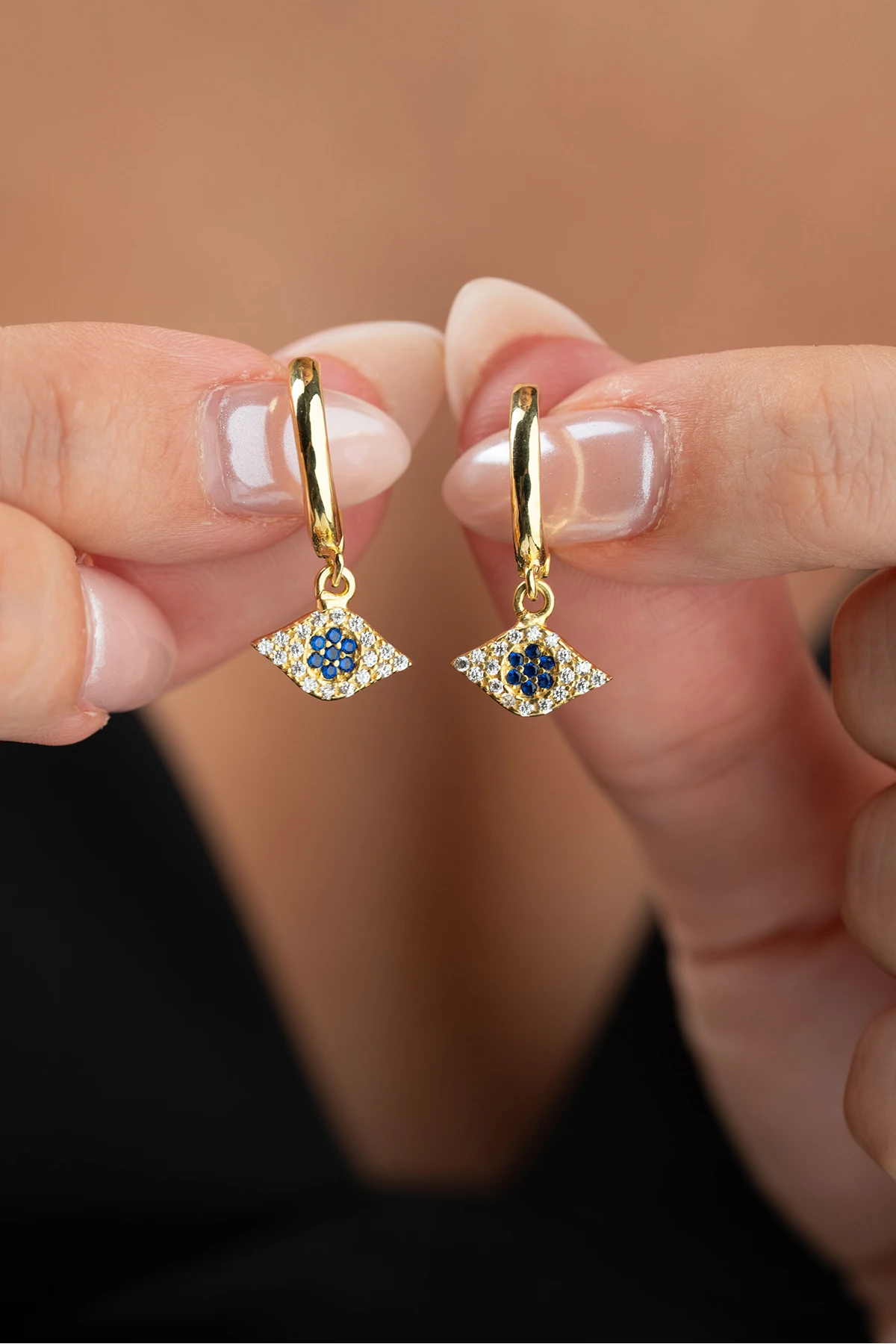 Gümüş Nazar Küpe