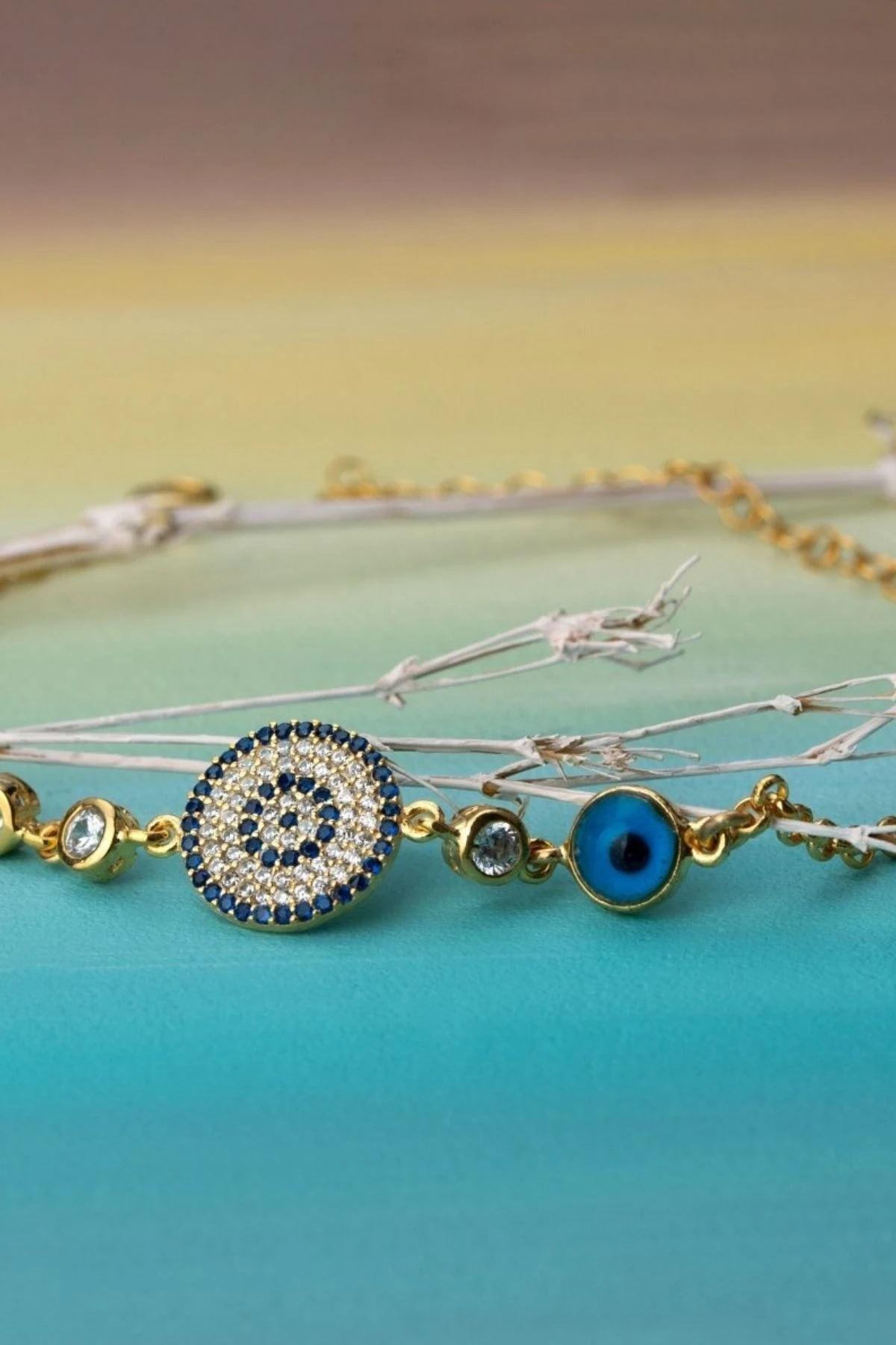 Gümüş Nazarlı Bileklik