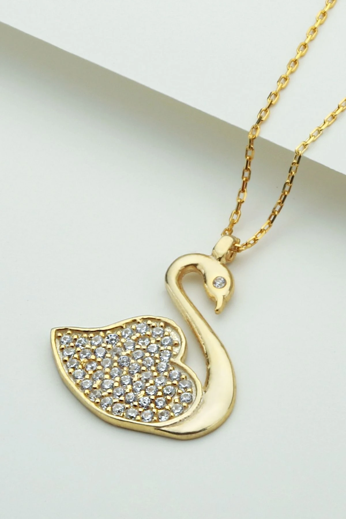 Gümüş Kuğu Kolye