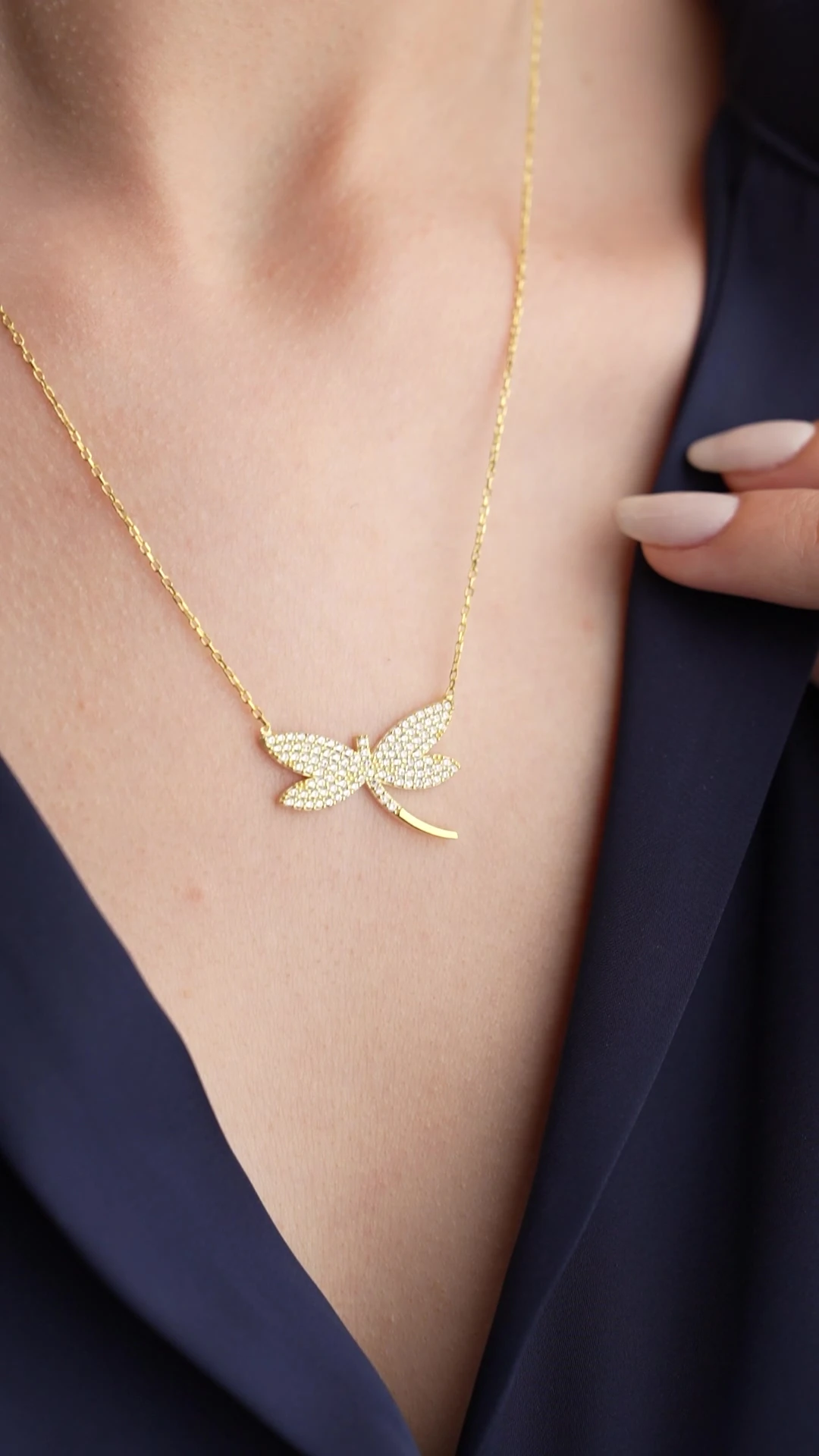 Gümüş Işıklı Kutuda Yusufçuk Kolye