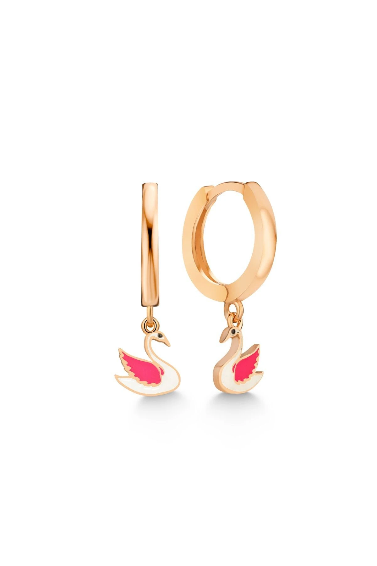 Gümüş Kuğu Çocuk Küpesi