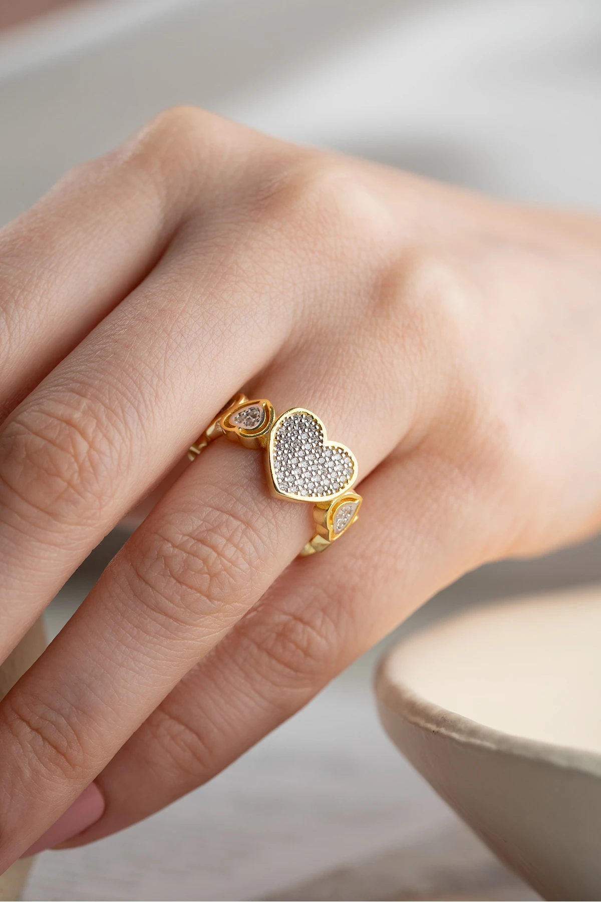 Gümüş Kalp Yüzük