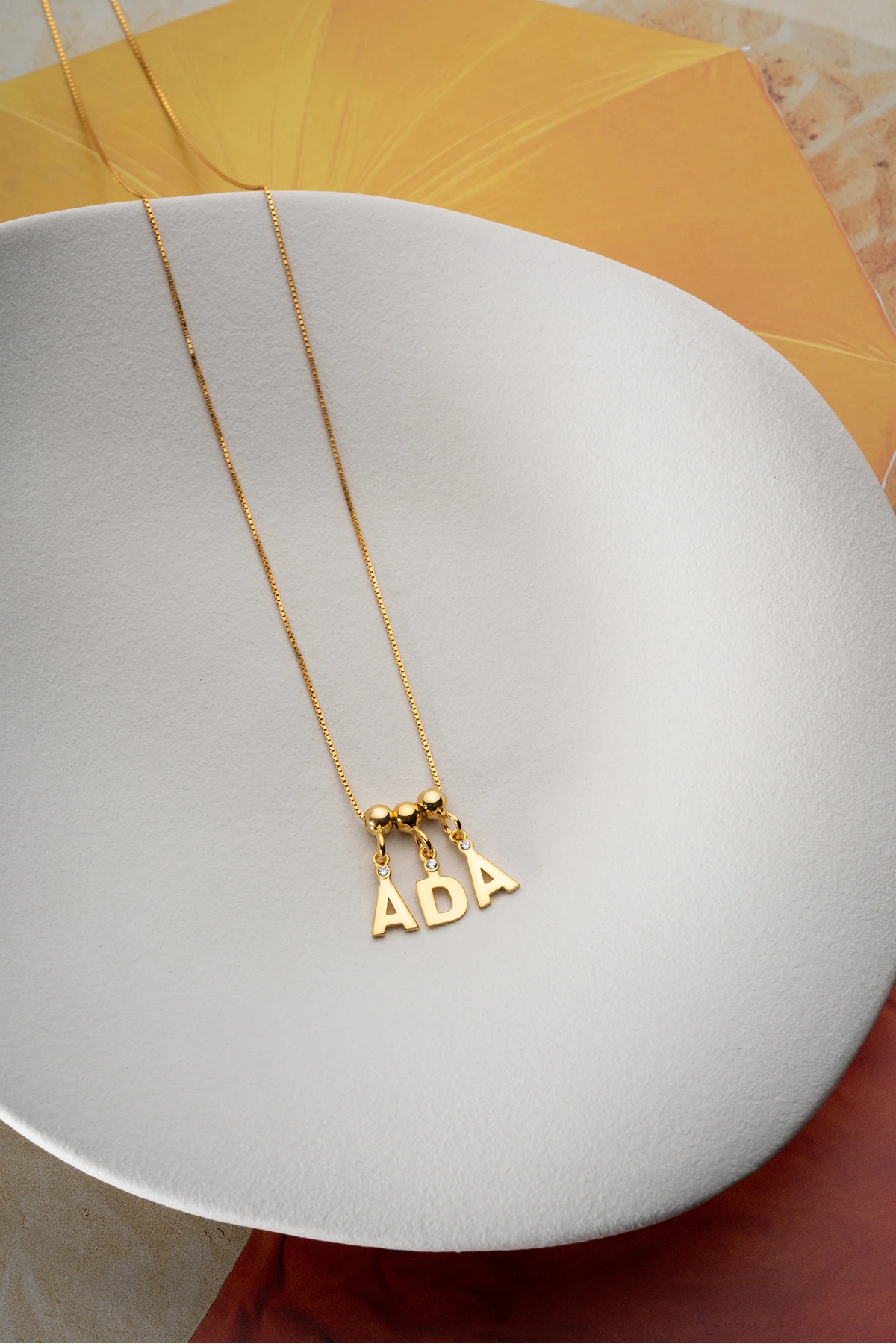 Gümüş Kişiye Özel Taşlı İsim Kolye