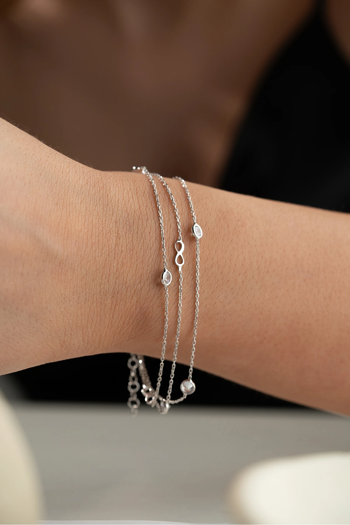 Gümüş Sonsuzluk Bileklik