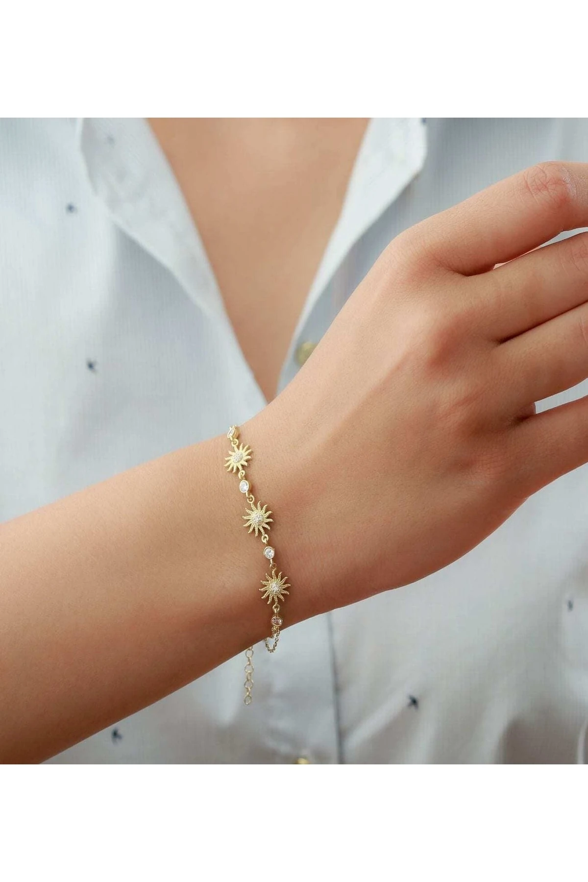 Gümüş Güneş Bileklik