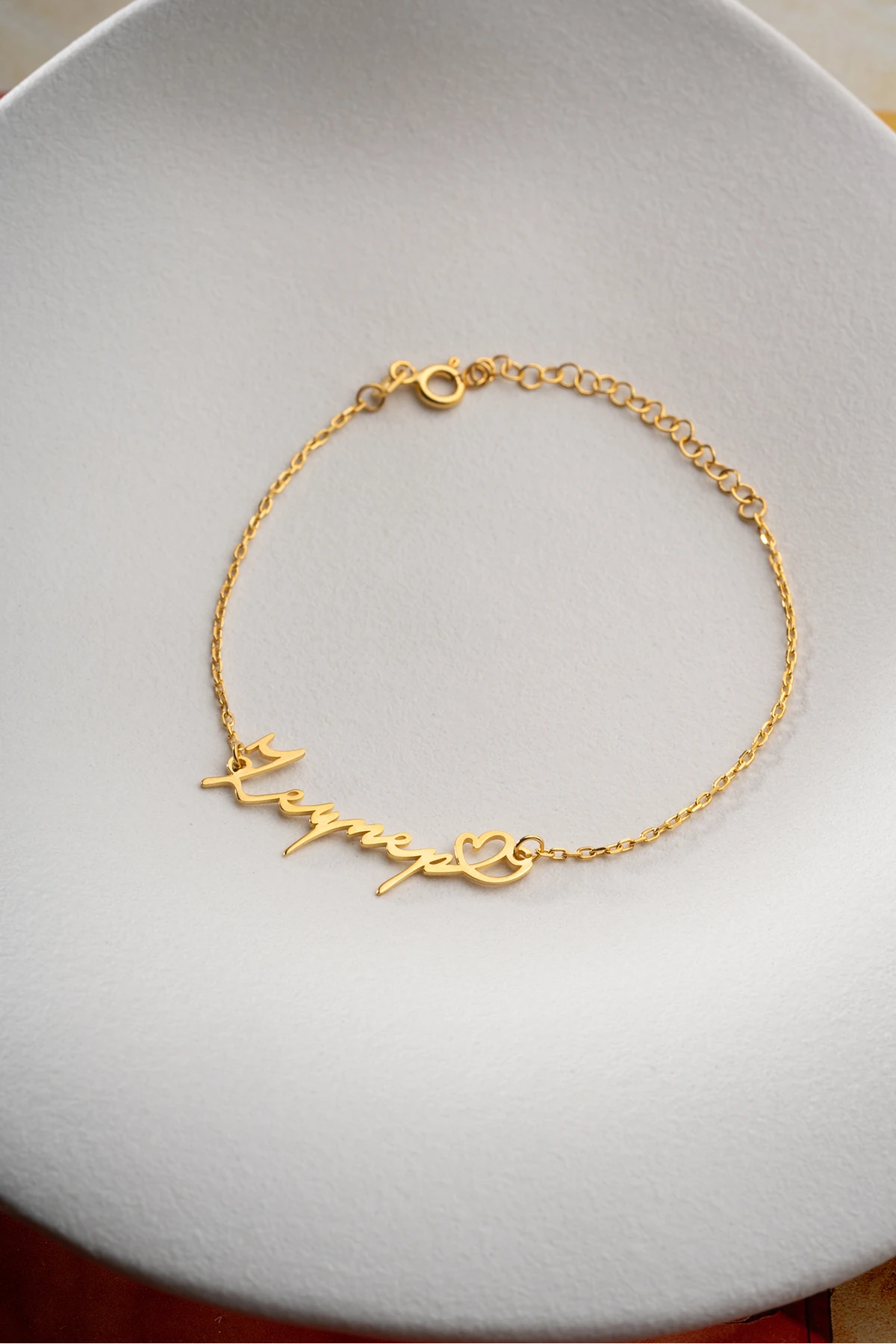 Gümüş Kişiye Özel Kalpli İsimli Bileklik