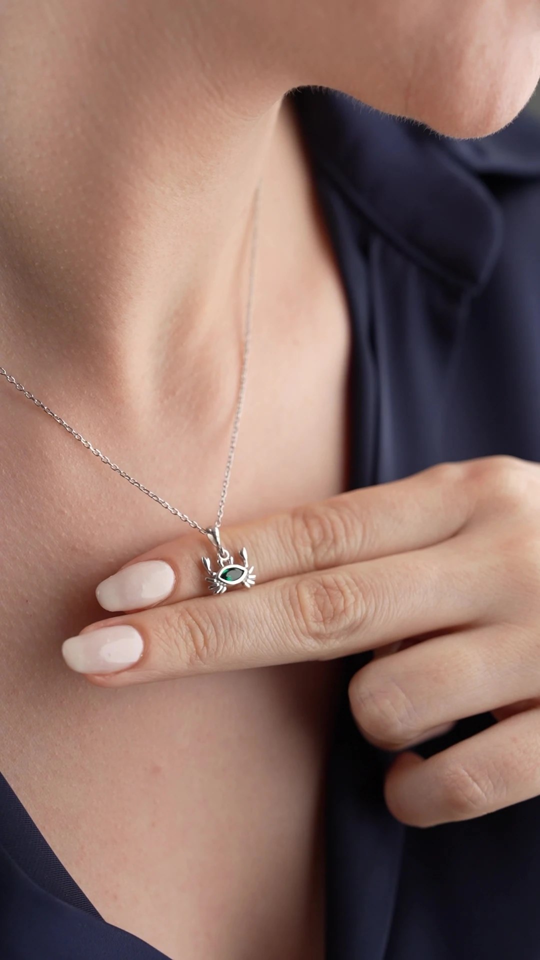 Gümüş Yengeç Takı Seti