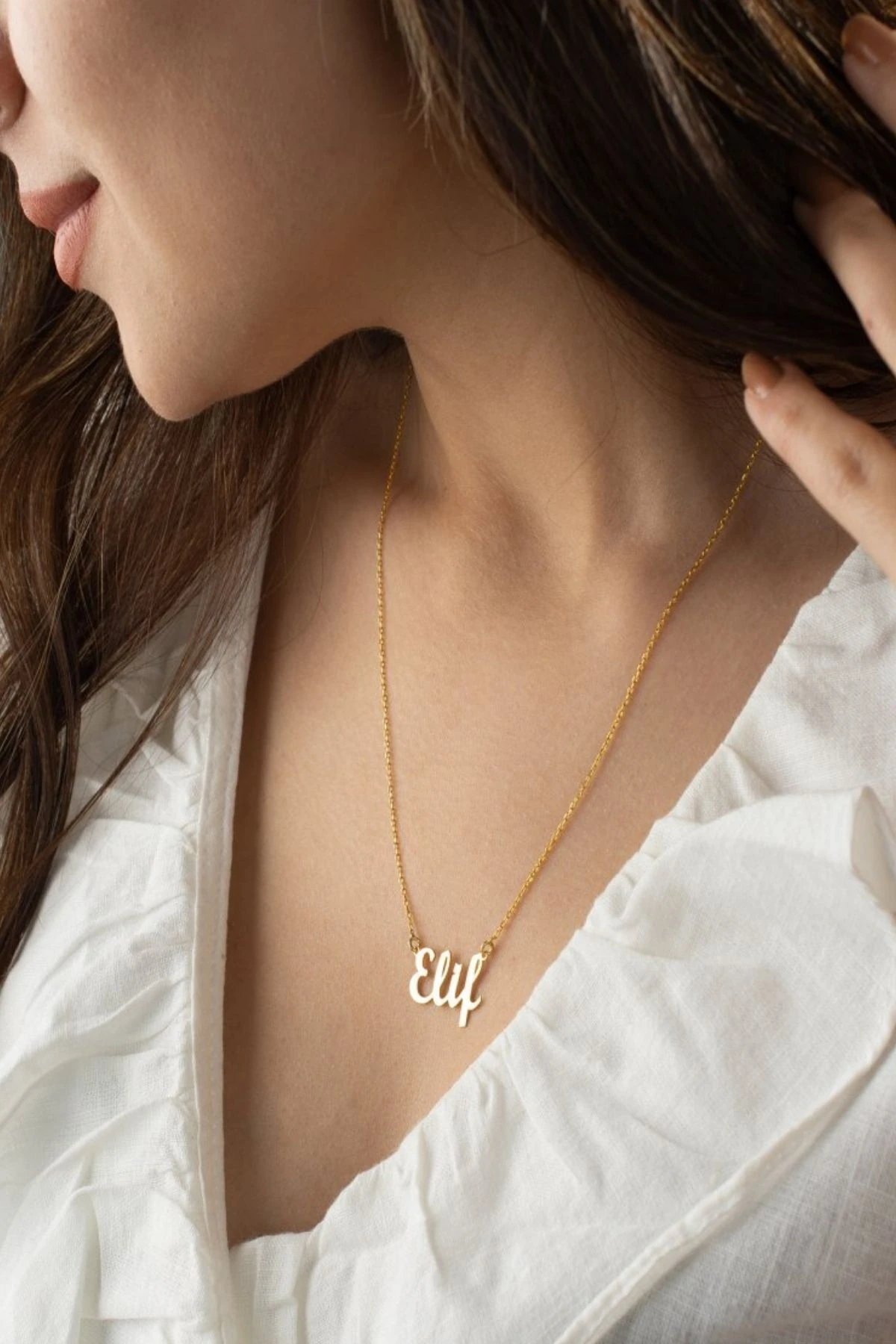 Gümüş Kişiye Özel Isimli Kolye