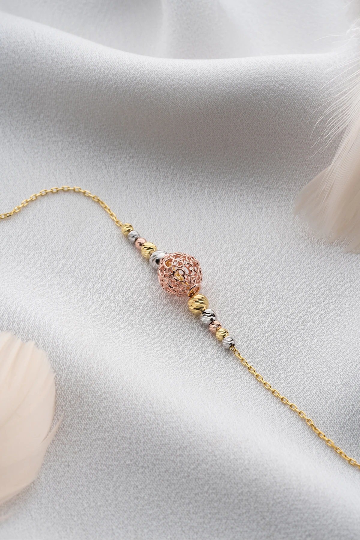 Gümüş Kafesli Trend Dorika Bileklik