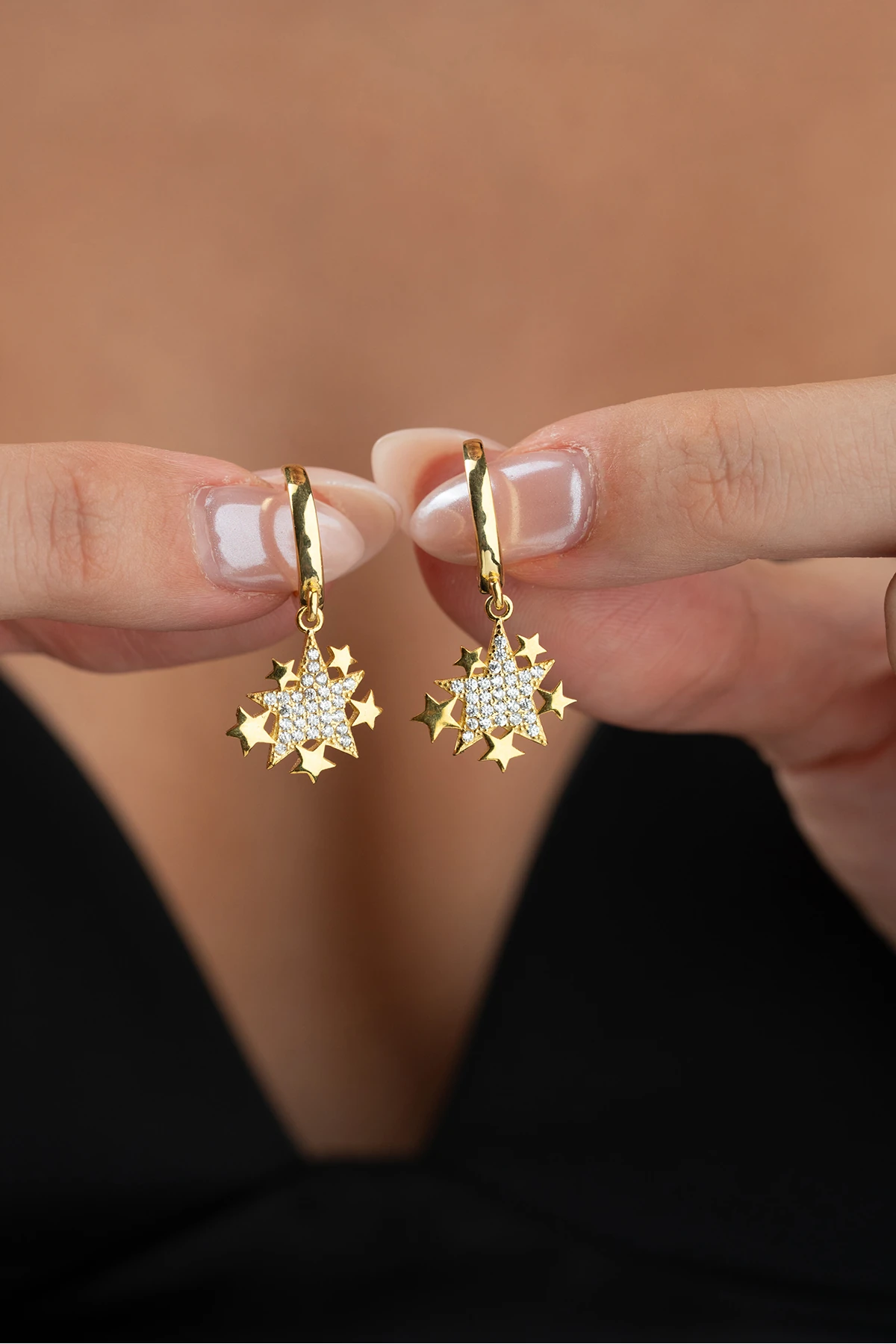 Gümüş Sirius Yıldız Küpe