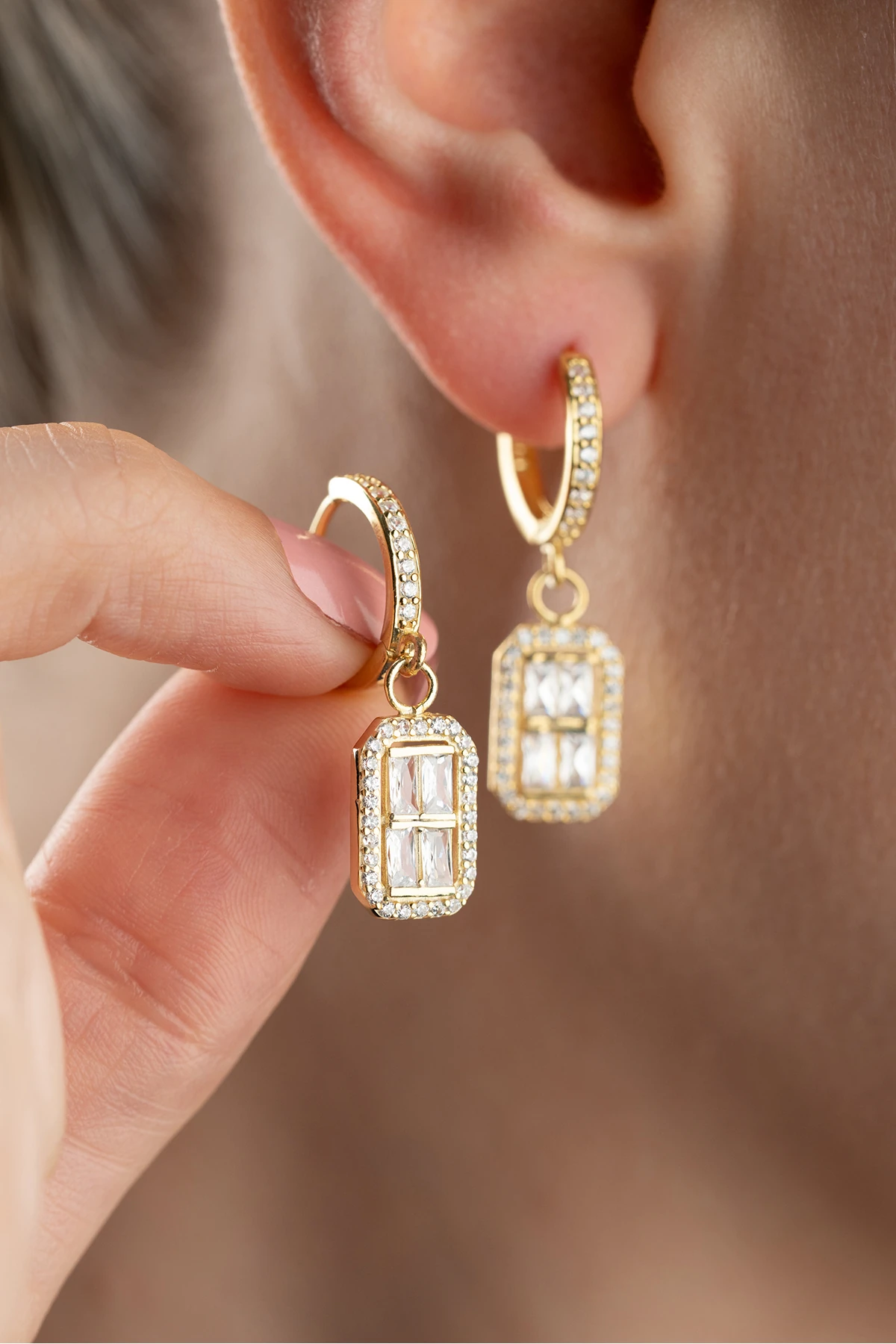 Gümüş Baget Küpe