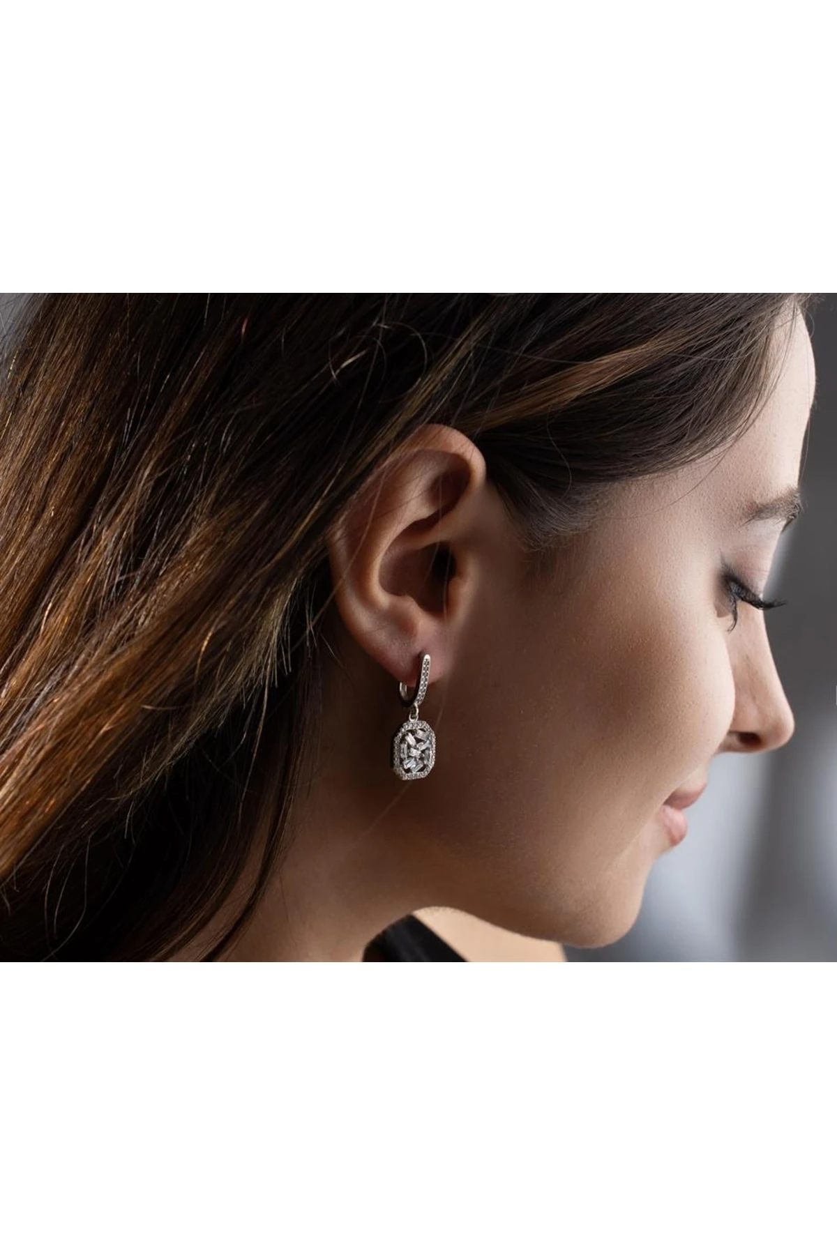 Gümüş Baget Taşlı Takı Seti