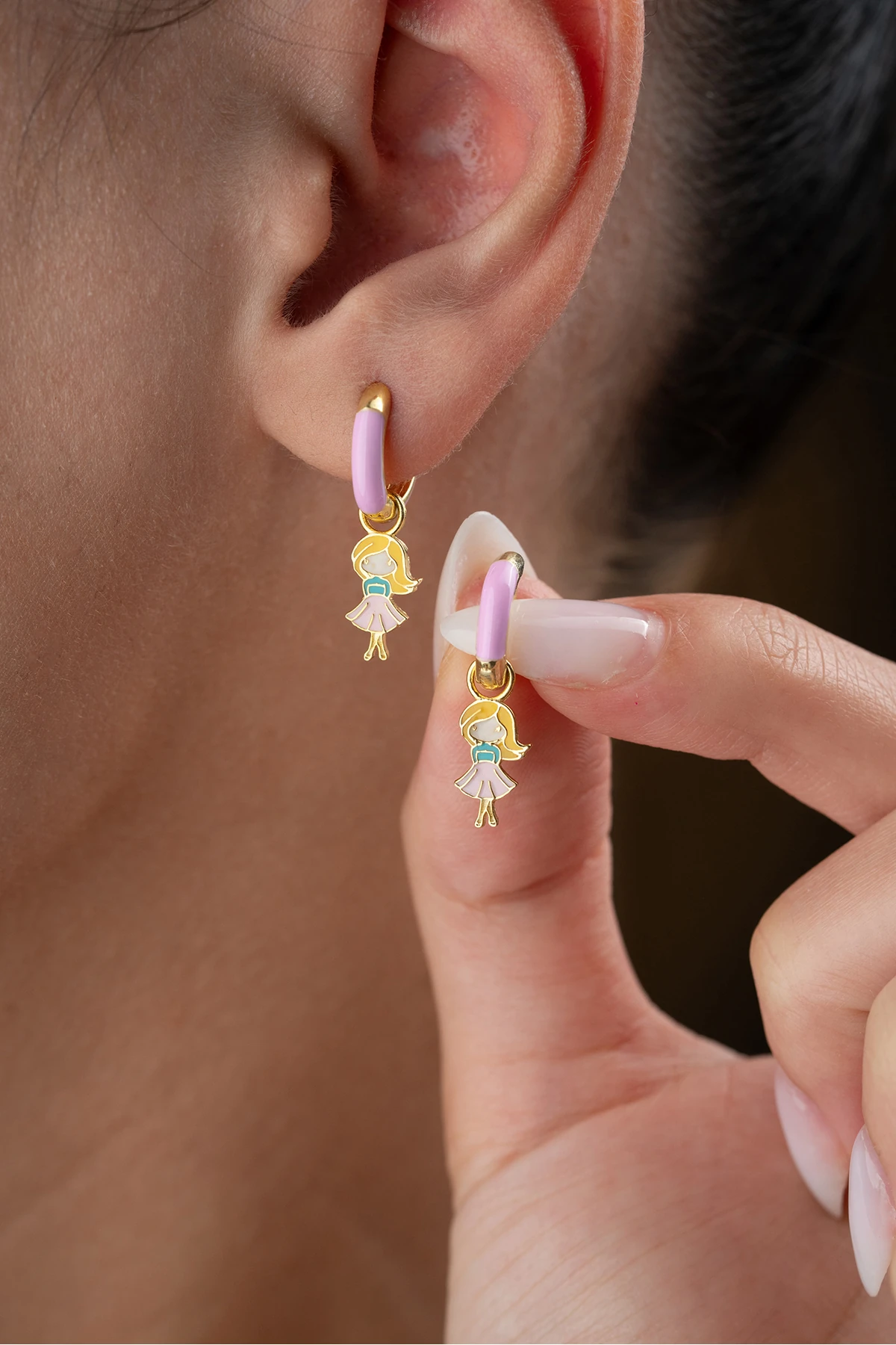 Gümüş Kız Çocuk Küpe