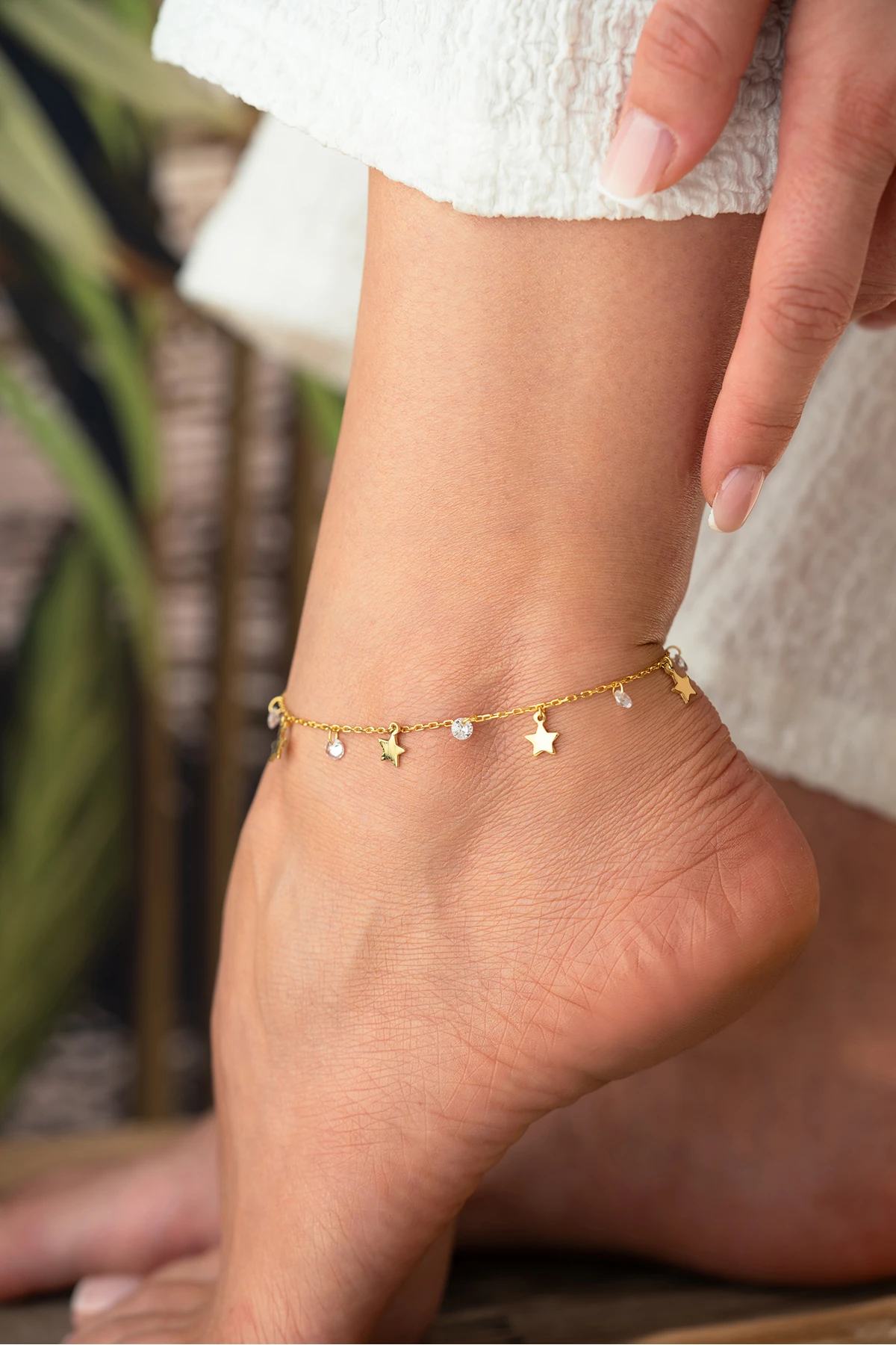 Gümüş Taşlı Yıldız Figürlü Halhal