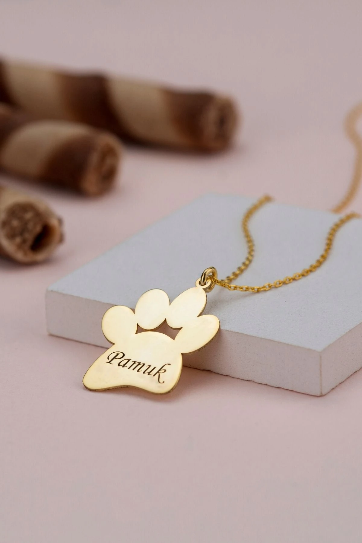 Gümüş Isimli Pati Kolye