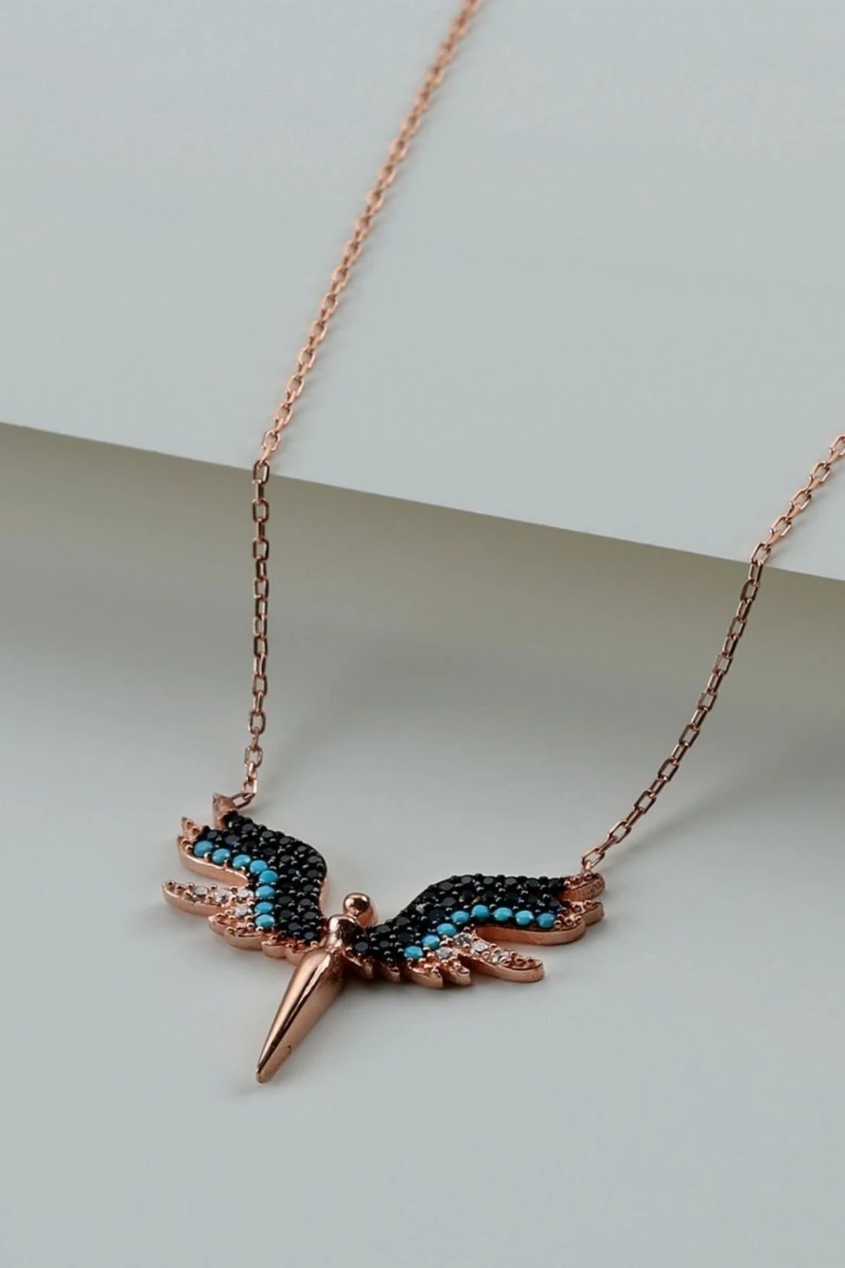 Gümüş Taşları Renkli Mikail Kolye