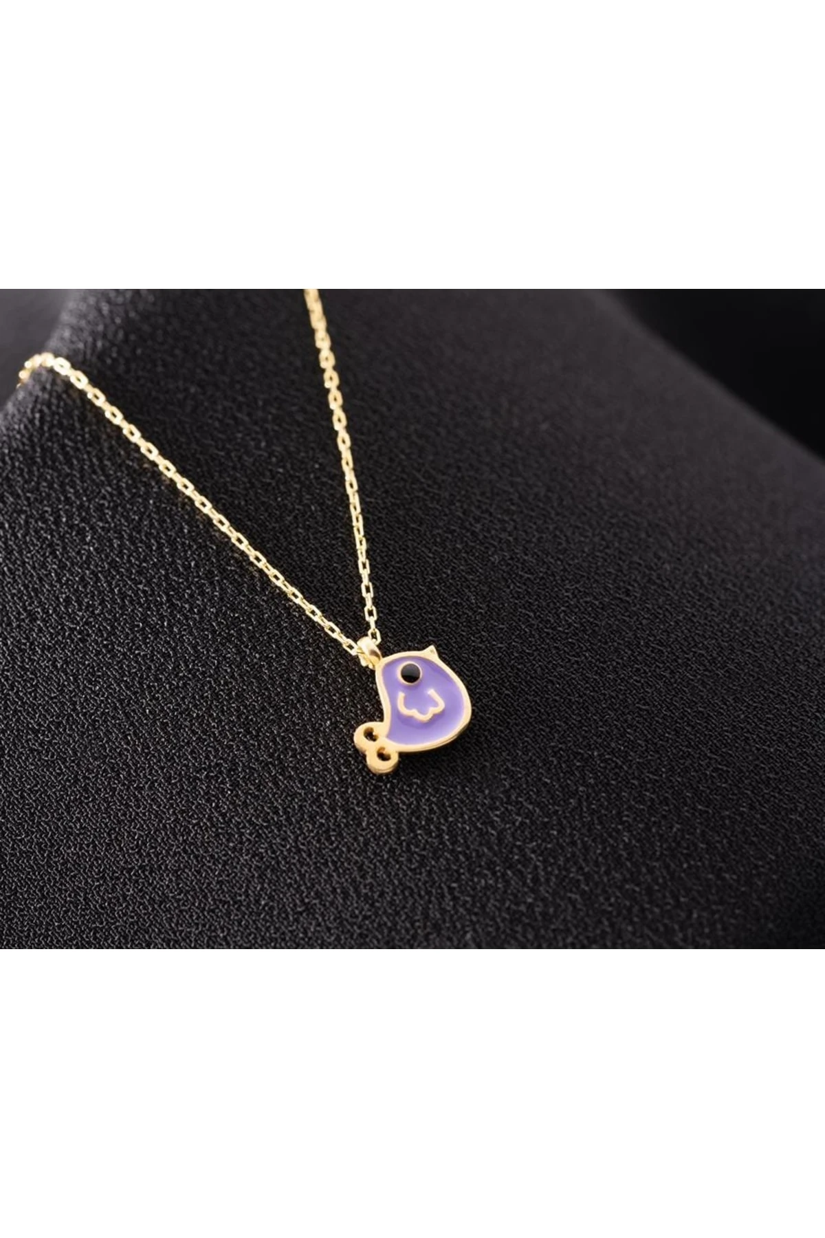 Gümüş Mineli Kuş Kolye