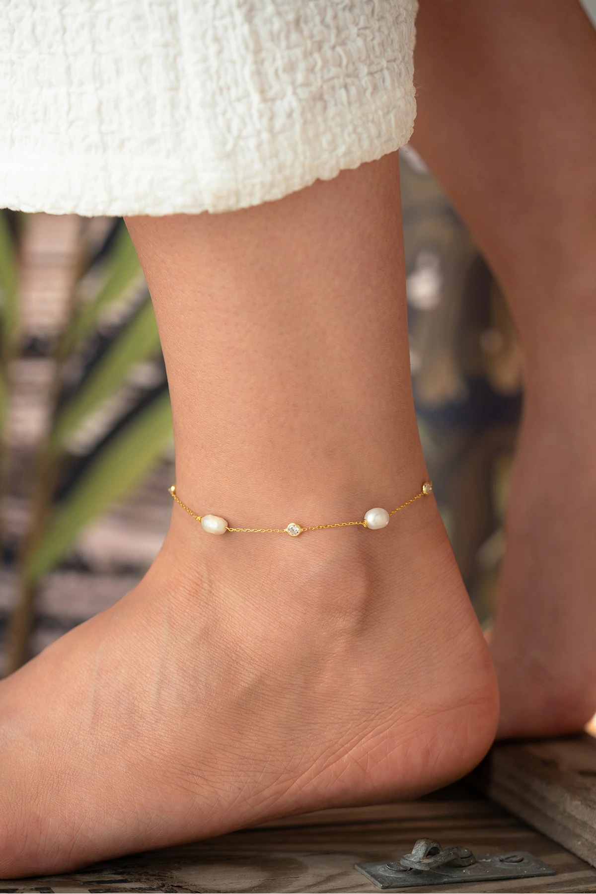 Gümüş İnci Model Halhal