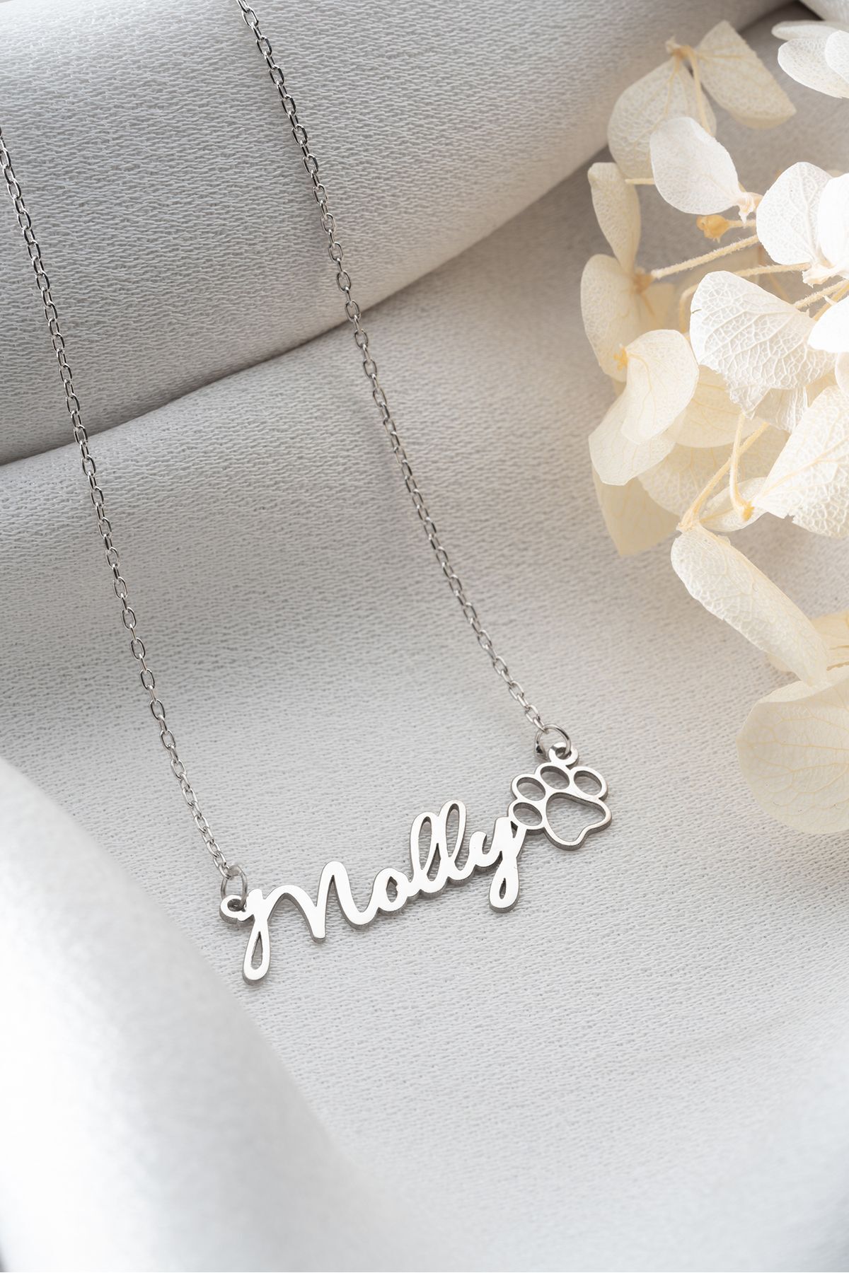 Gümüş İsimli Pati Kolye