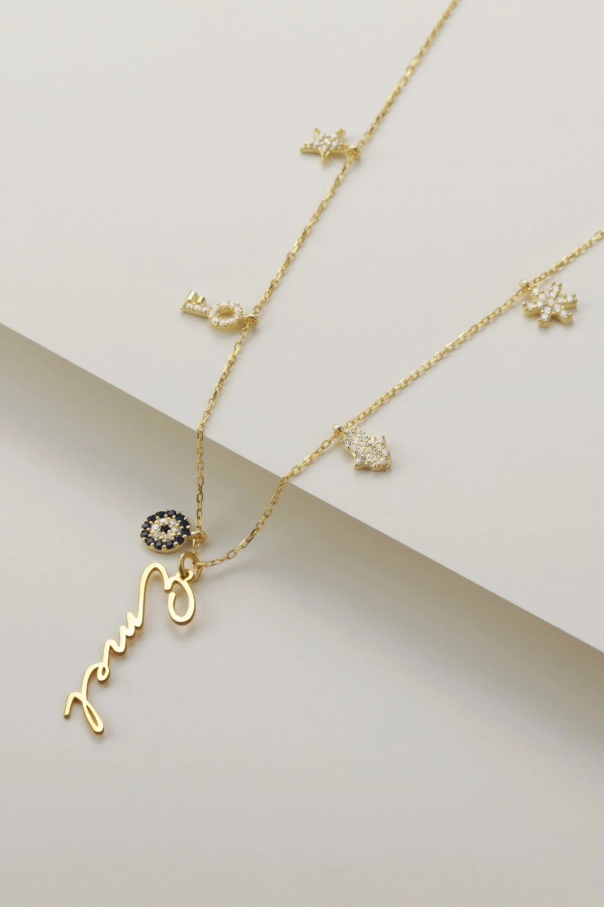 Gümüş Kişiye Özel Isimli Şans Kolyesi