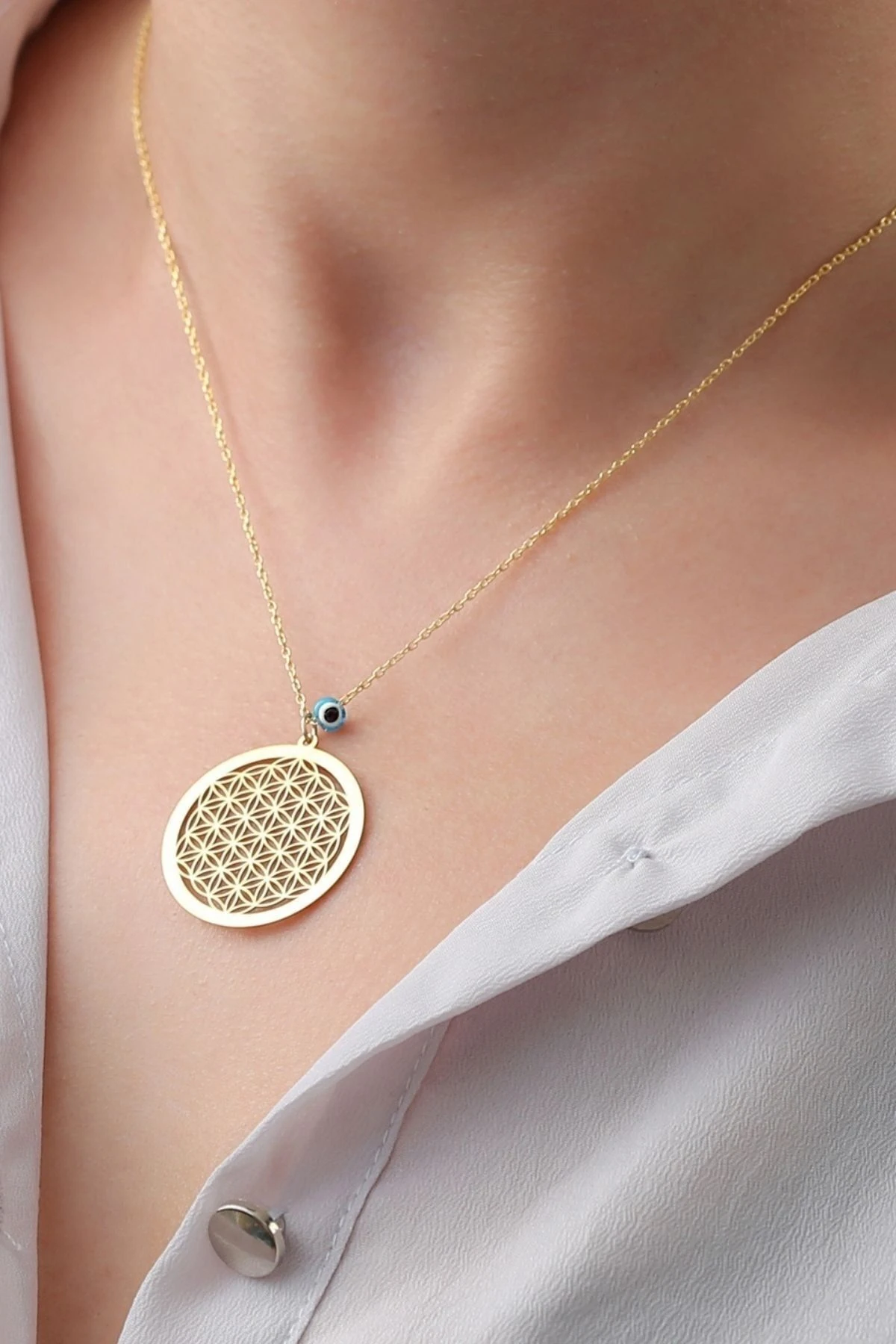 Gümüş Örgü Model Plaka Kolye