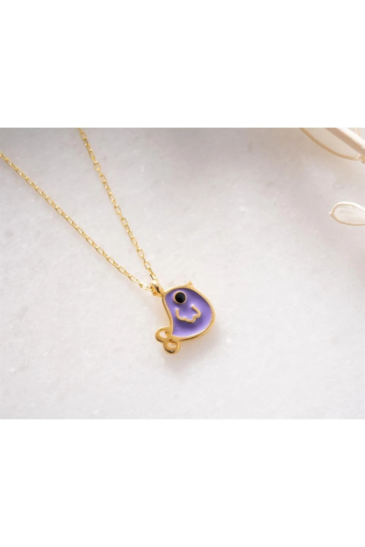 Gümüş Mineli Kuş Kolye