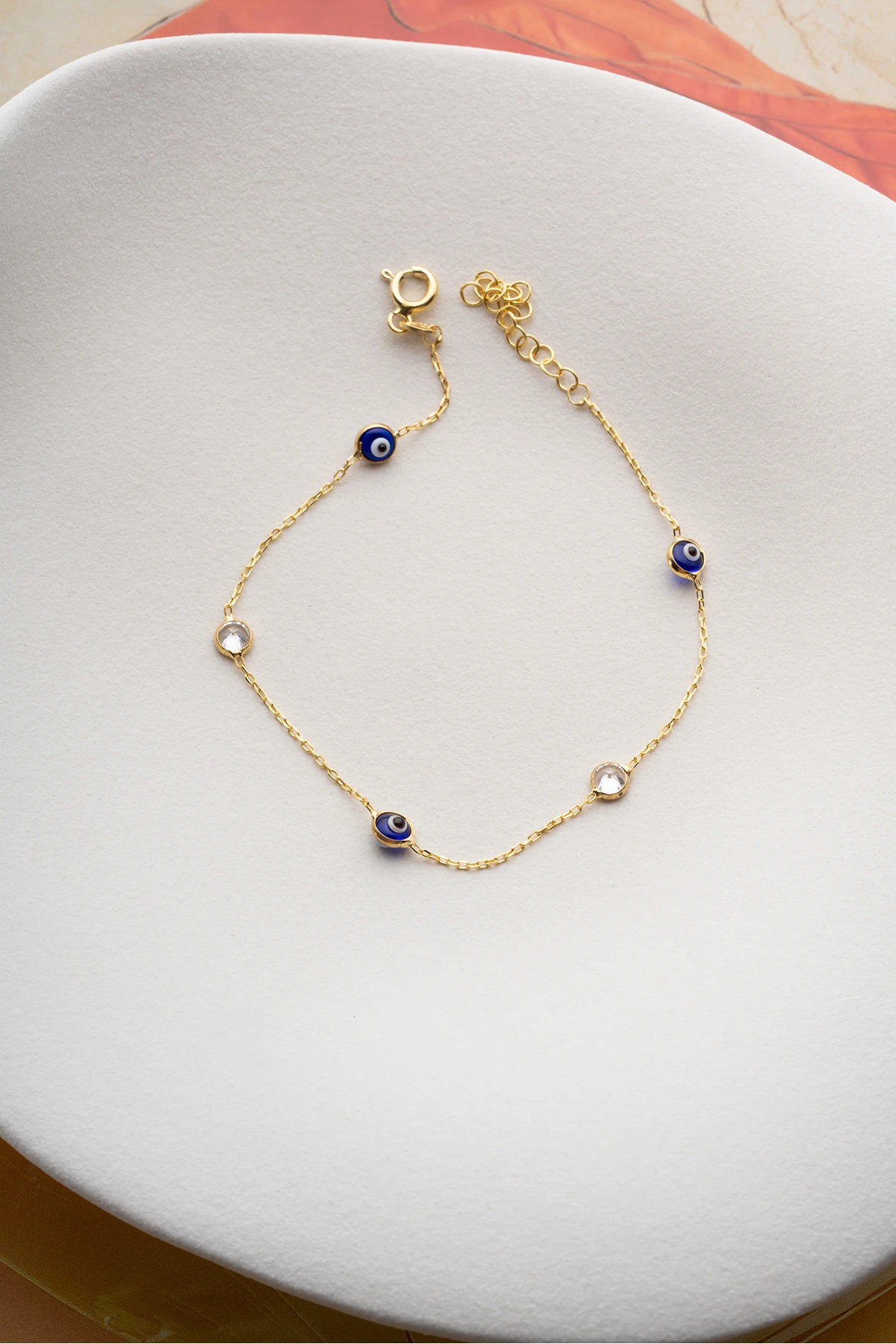 Gümüş Göz Taşlı Bileklik